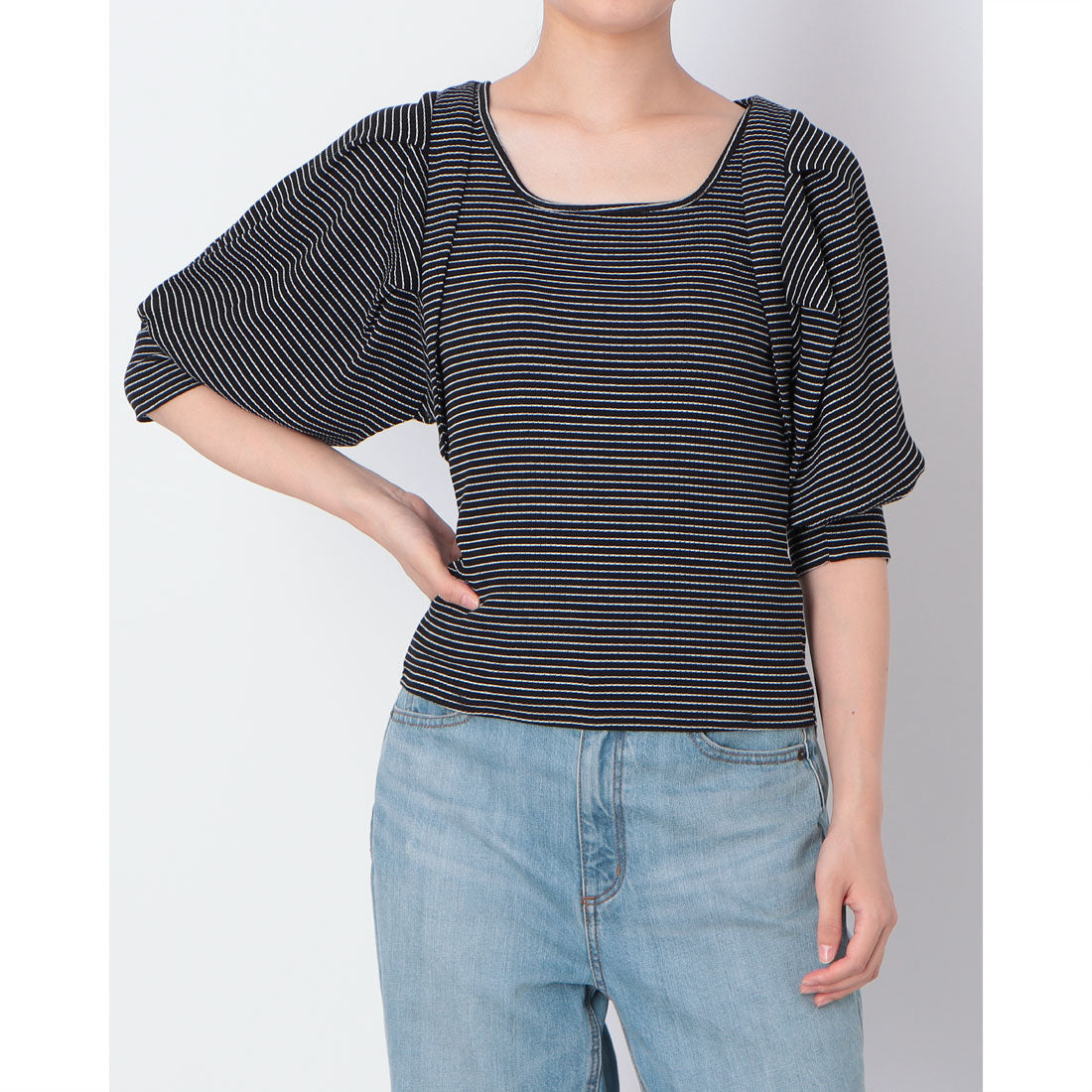 アルシーヴ archives リブボーダーボレロ×タンクトップSET （BLACK） BLACK