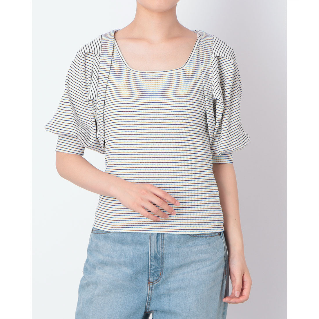 アルシーヴ archives リブボーダーボレロ×タンクトップSET （OFF WHITE） OFF WHITE