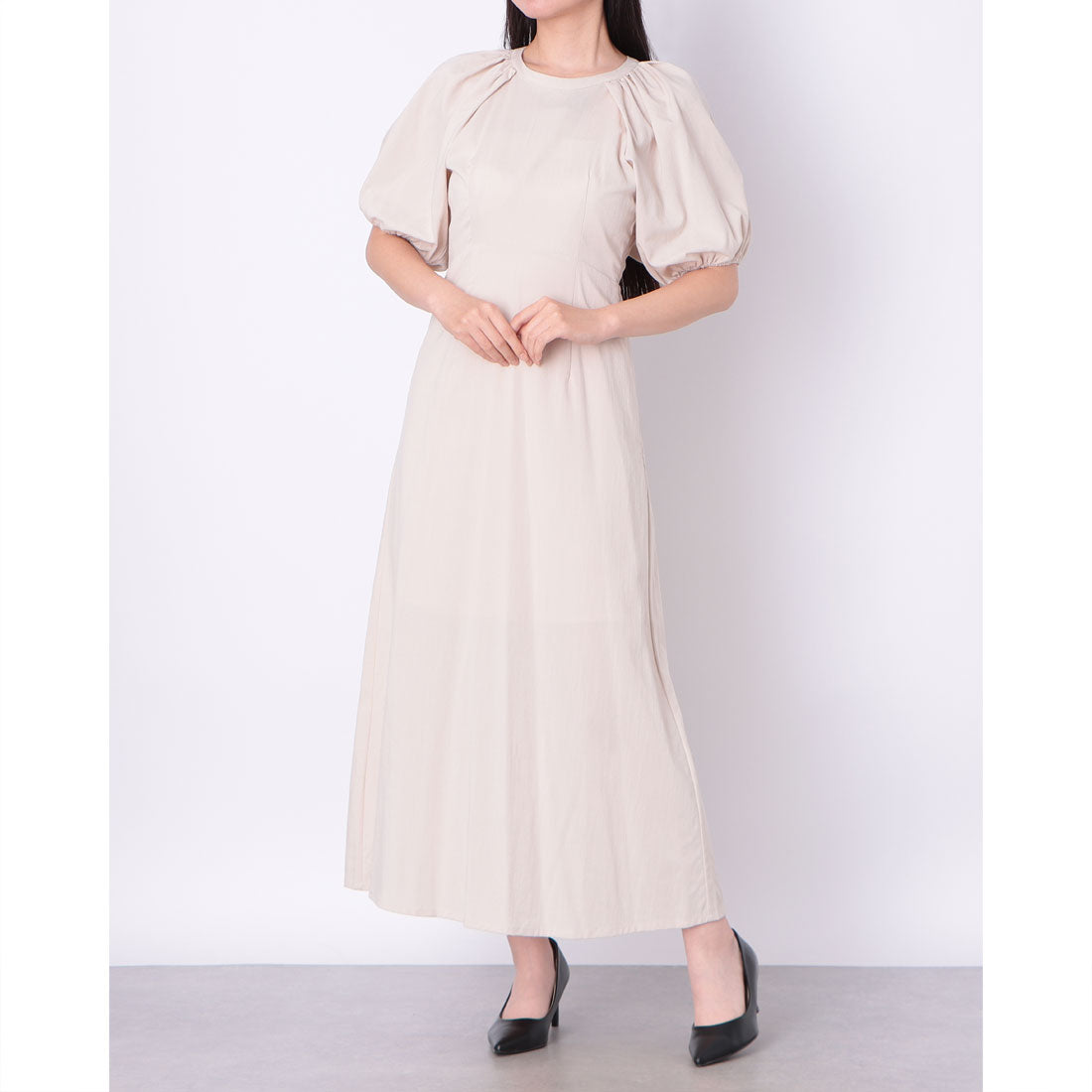 アルシーヴ archives バックオープンギャザースリーブワンピース （IVORY） IVORY