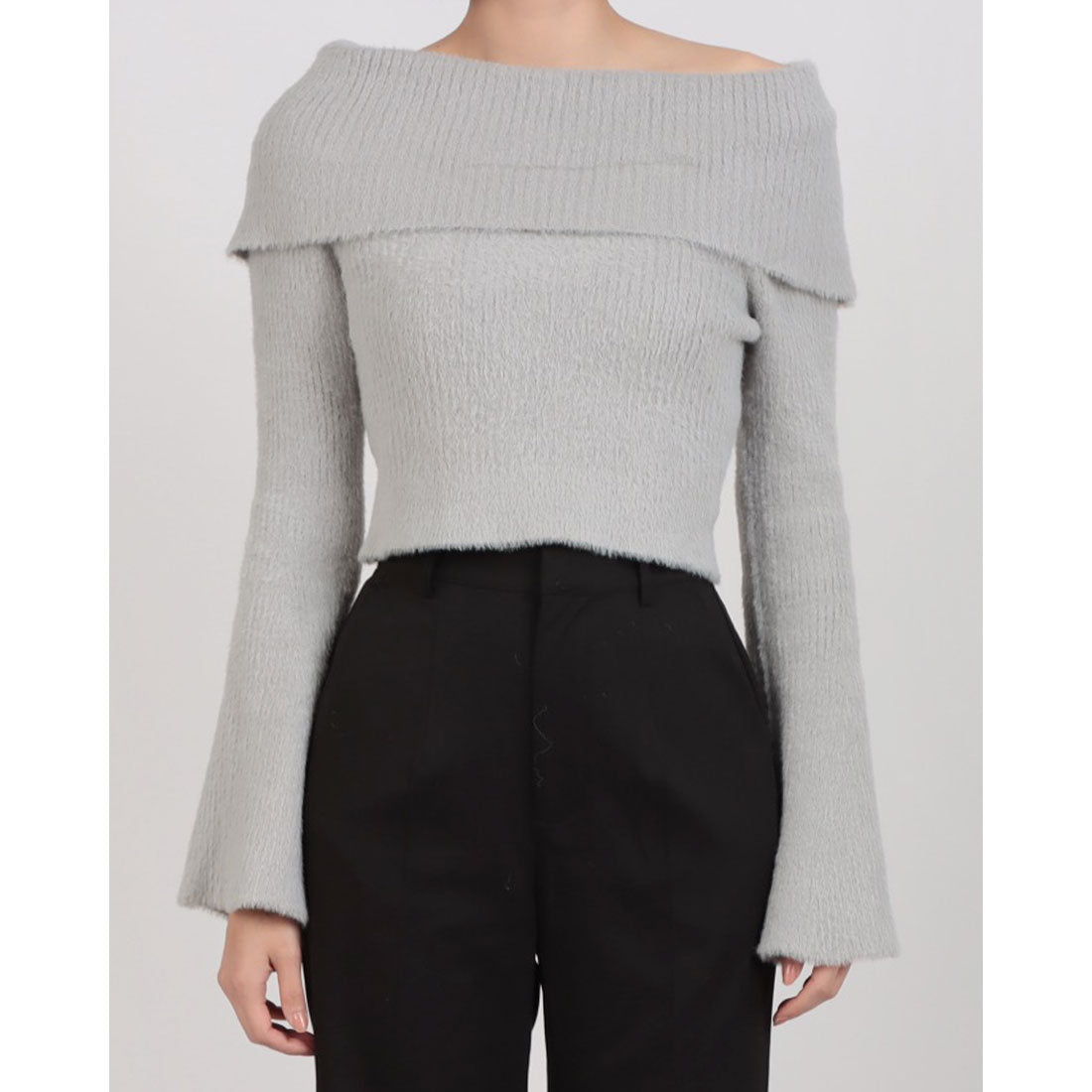 アルシーヴ archives チョーカーオフショルフェザーニット （GRY） GRY