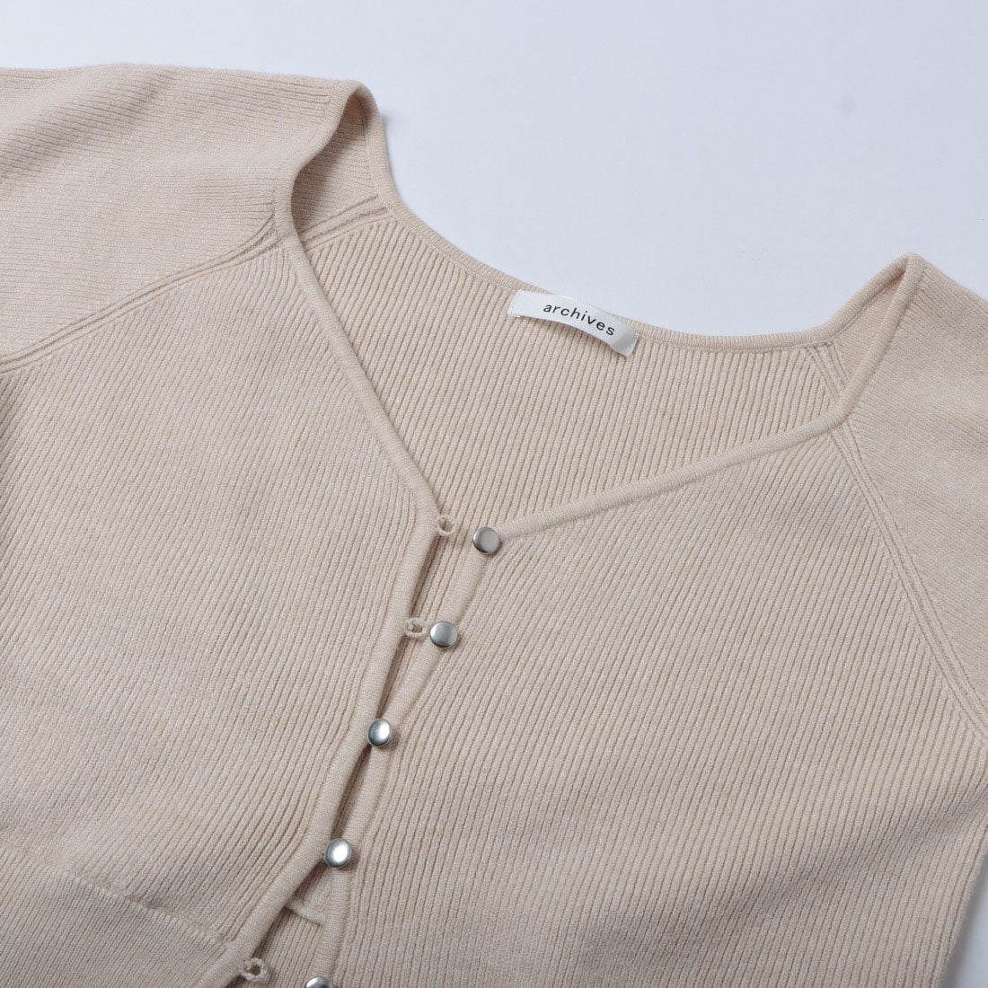 アルシーヴ archives オフショルニットカーディガン×ドッキングワンピースSET （BEG） BEG