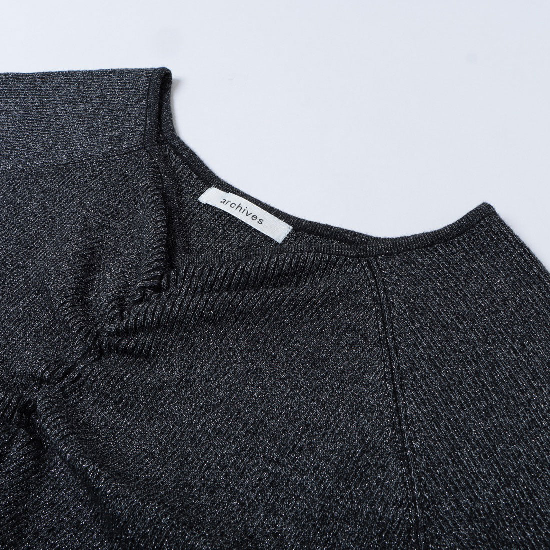 アルシーヴ archives ラメギャザーフレアスリーブニット （BLK） BLK