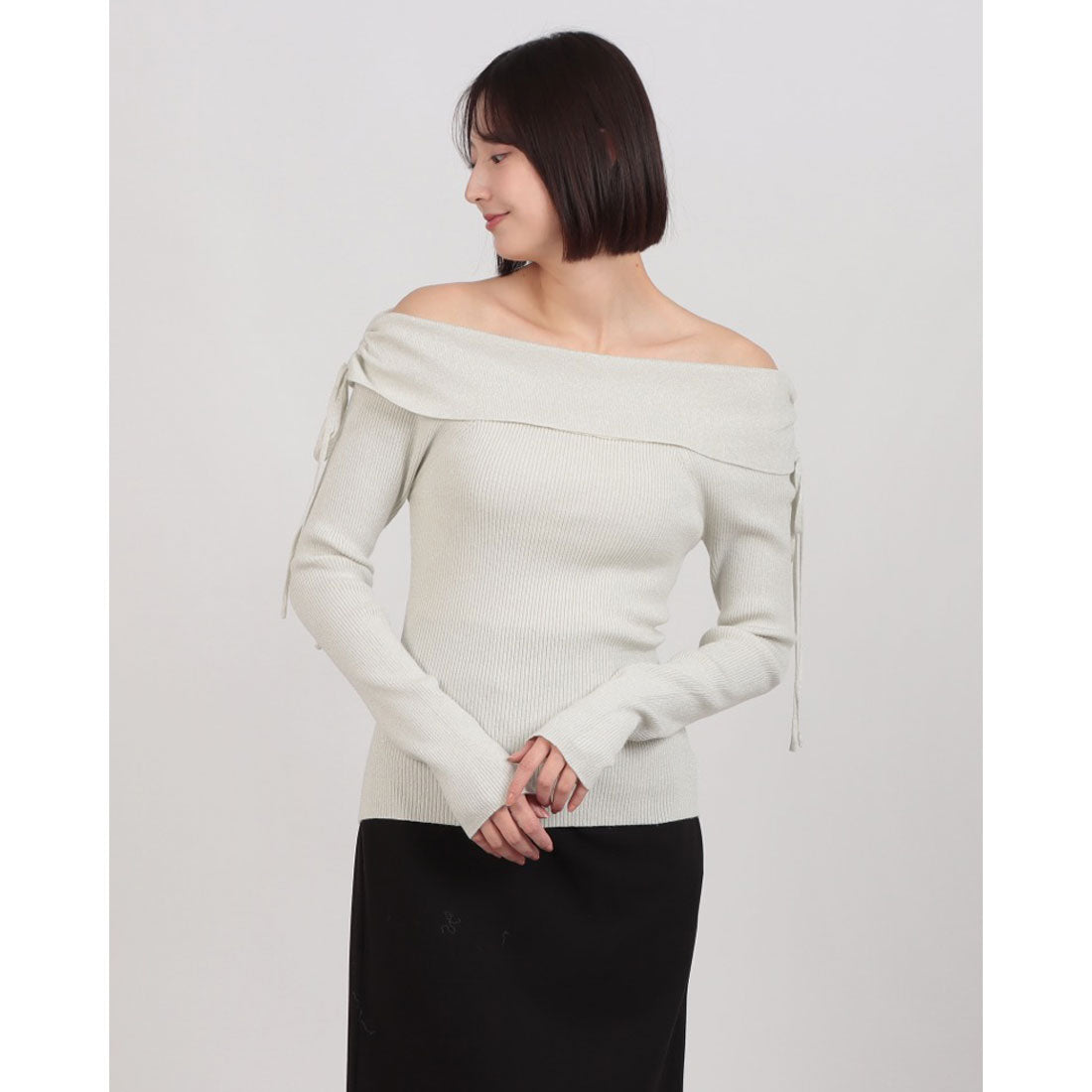 アルシーヴ archives ドロストオフショルラメリブニット （IVO） IVO