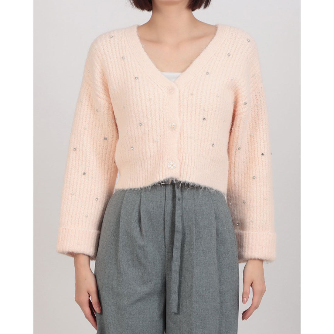 アルシーヴ archives ビジューパールニットカーディガン （PNK） PNK