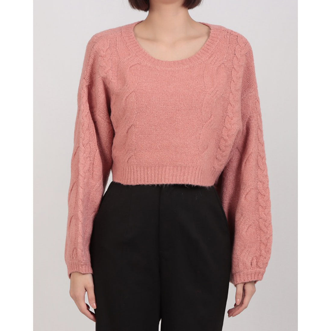 アルシーヴ archives ゆるケーブルショートニット （PNK） PNK