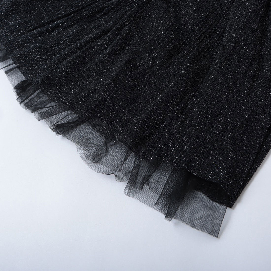 アルシーヴ archives チュールプリーツティアードスカート （BLK） BLK