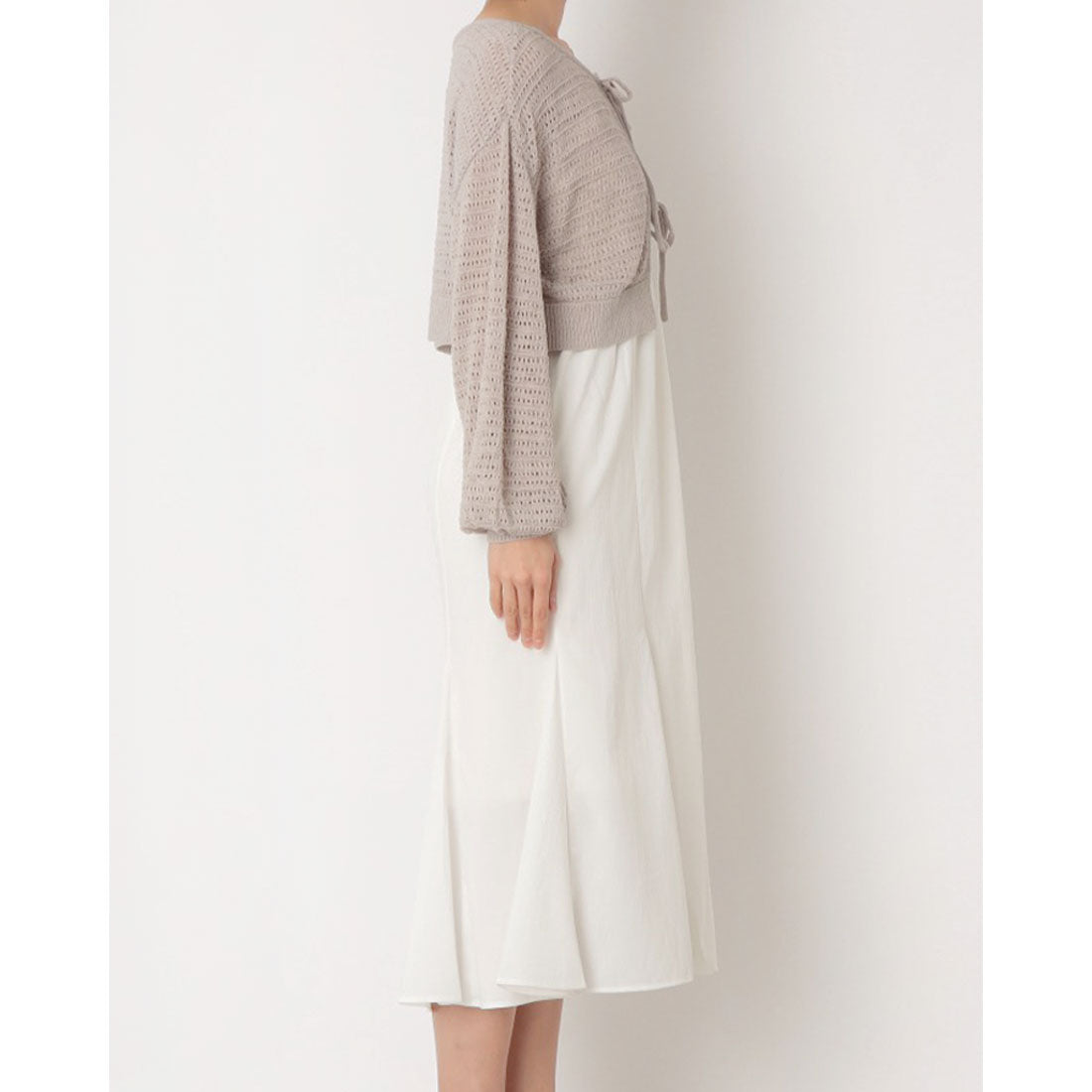 アルシーヴ archives テープヤーン透かしニット×キャミワンピースSET （GRY） GRY