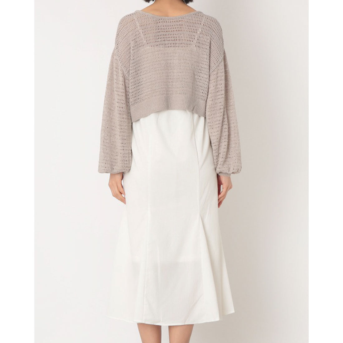 アルシーヴ archives テープヤーン透かしニット×キャミワンピースSET （GRY） GRY