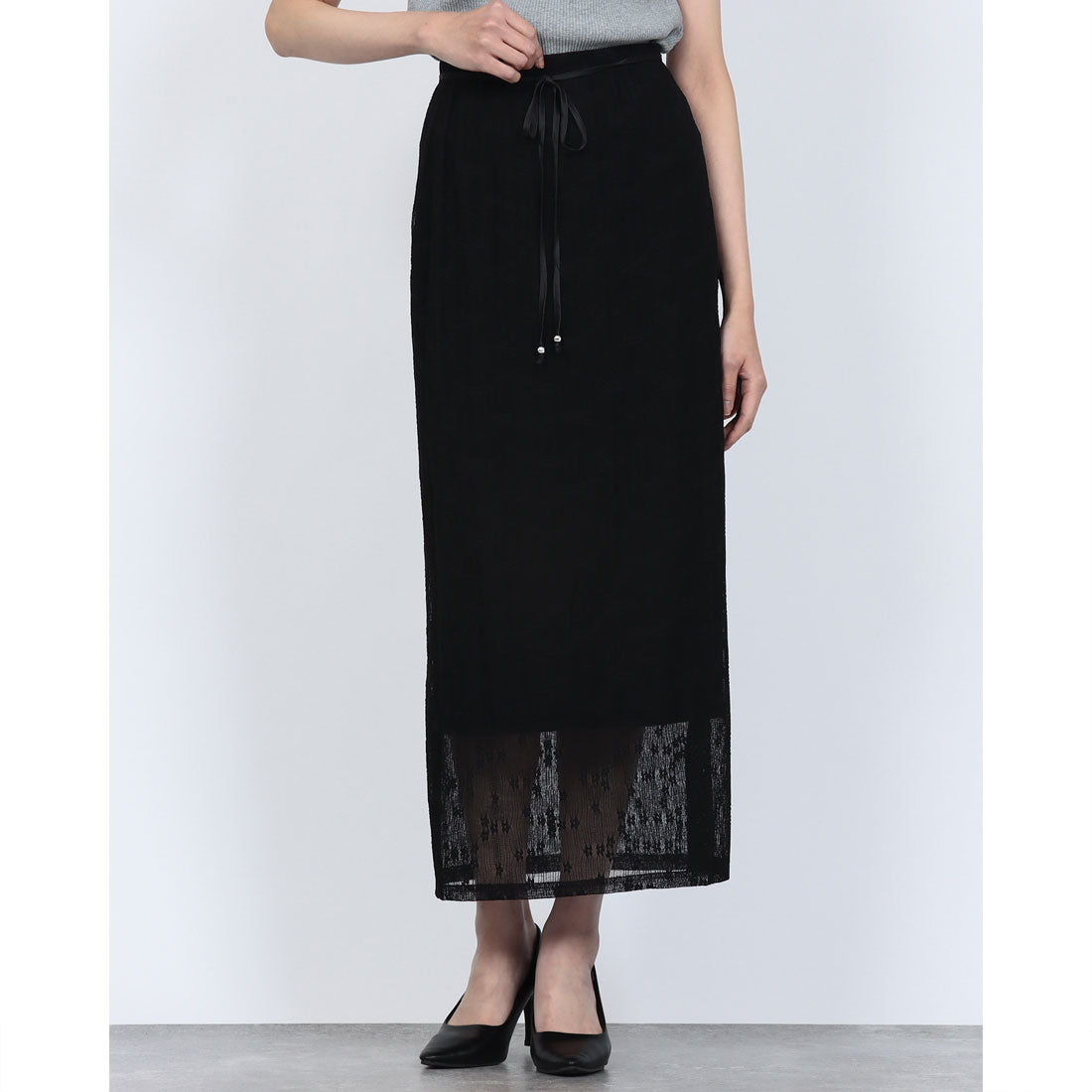 アルシーヴ archives カットレースタイトスカート （BLK） BLK