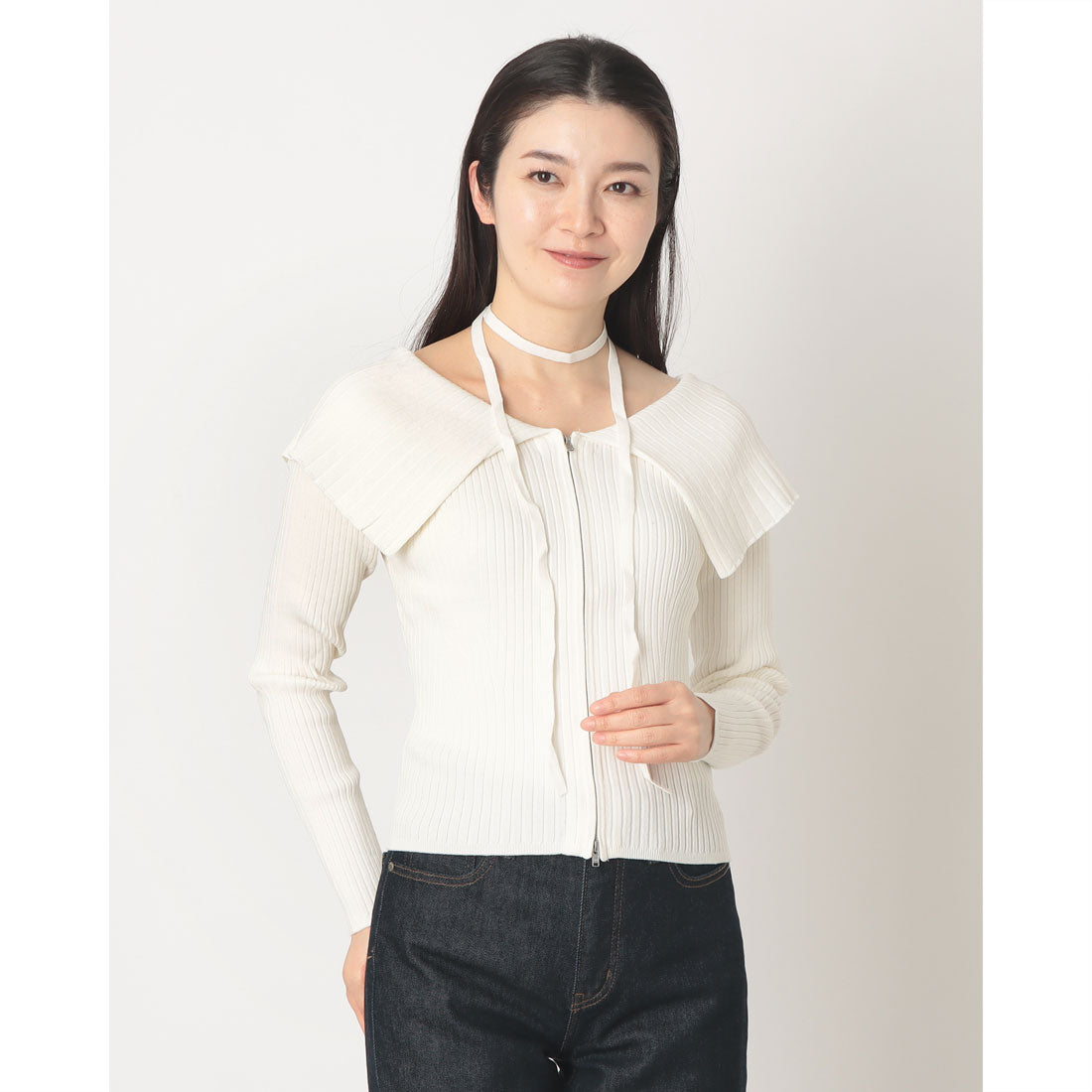 アルシーヴ archives 麻タッチオーバーカラーオフショルニット （OFWH） OFWH
