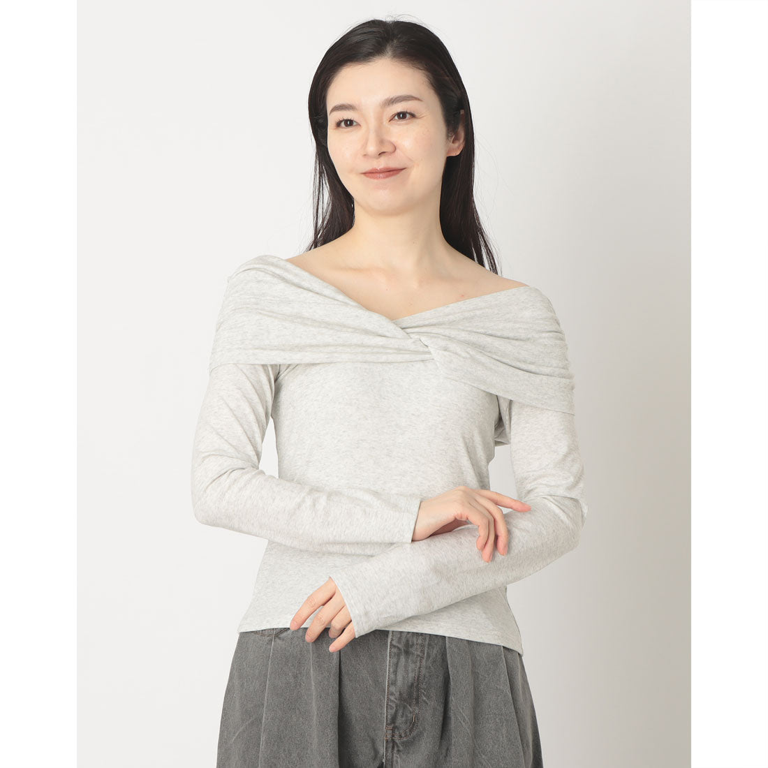 アルシーヴ archives オフショルカットTOPS （GRY） GRY