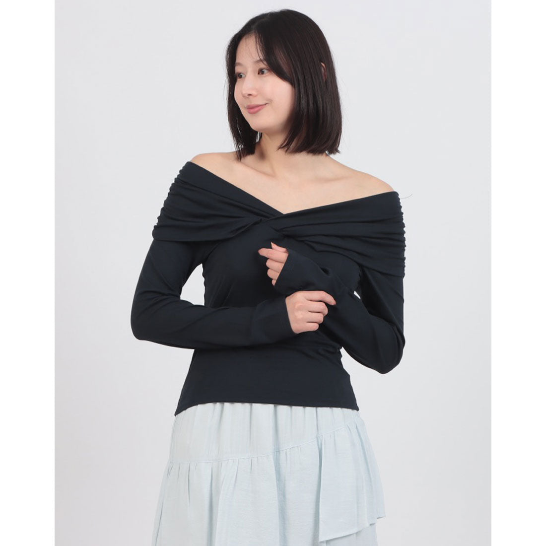 アルシーヴ archives オフショルカットTOPS （NVY） NVY