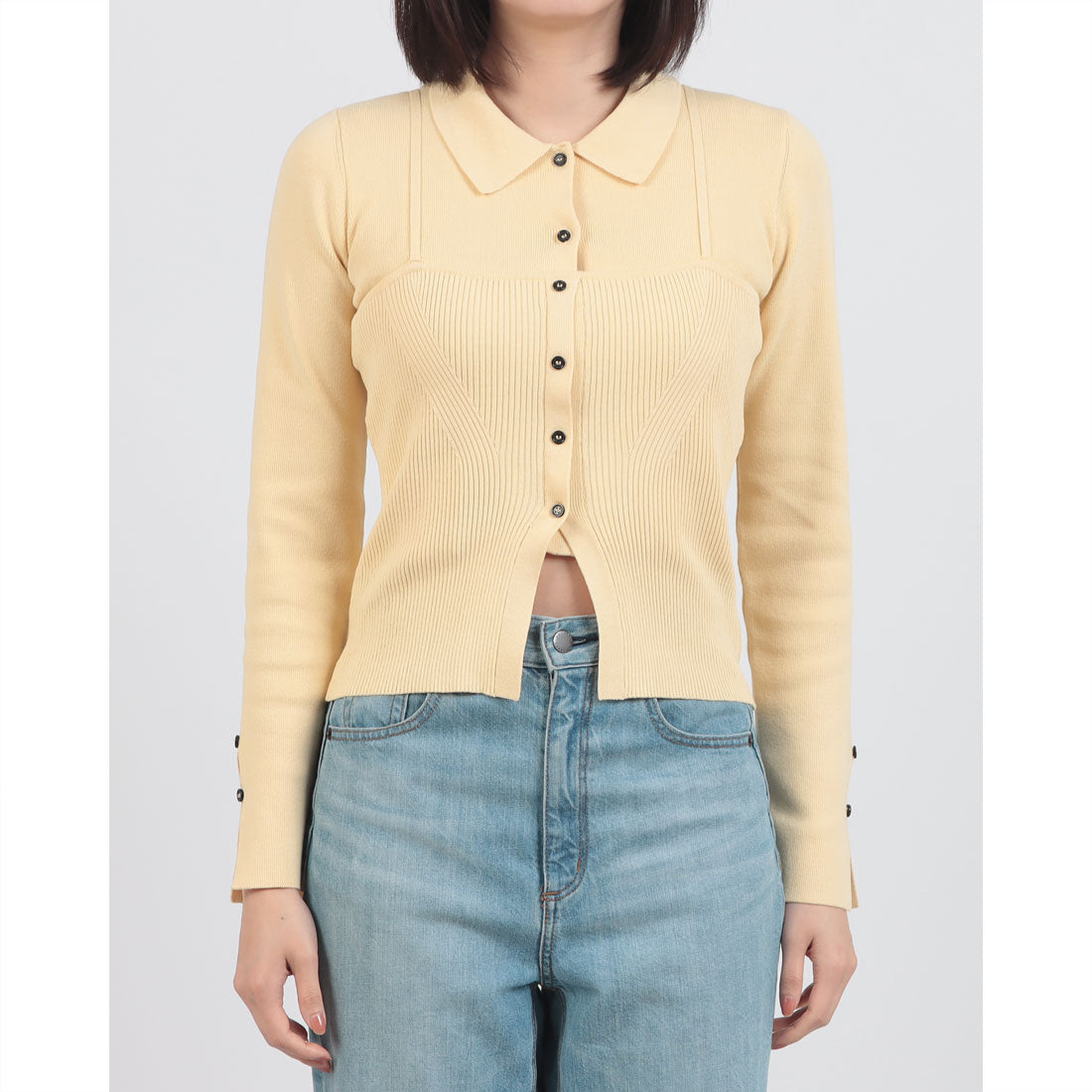 アルシーヴ archives 麻タッチポロニットアンサンブル （GRY） GRY