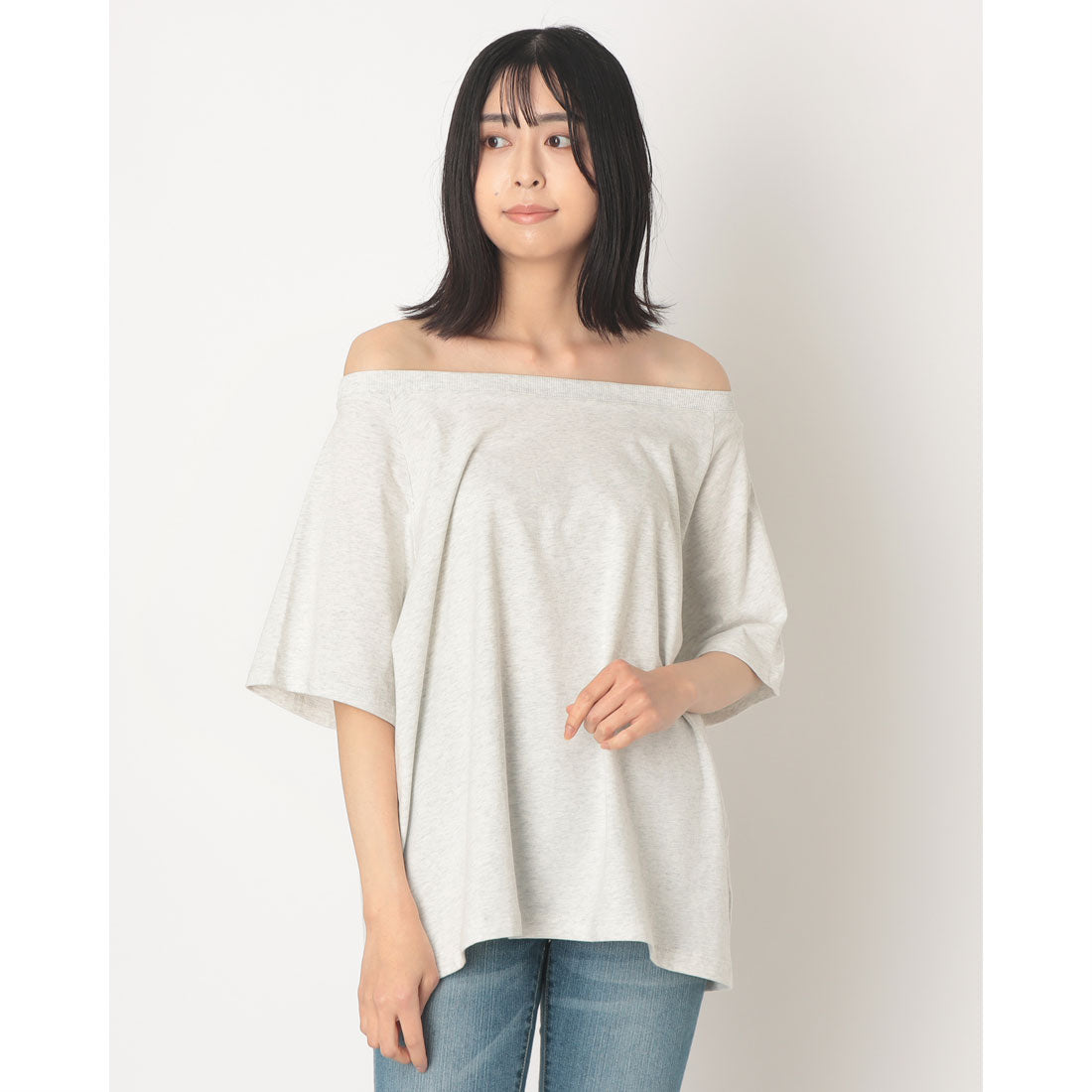 アルシーヴ archives ’アソートボーダーオフショルTEE’ （GRY） GRY