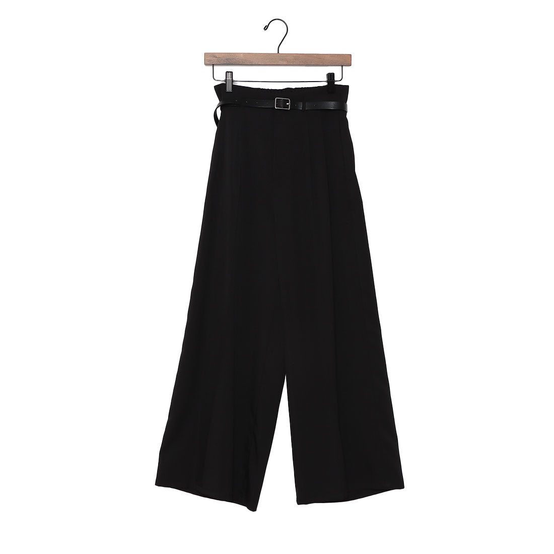 アルシーヴ archives ベルト付麻調タックワイドスラックス （BLK） BLK