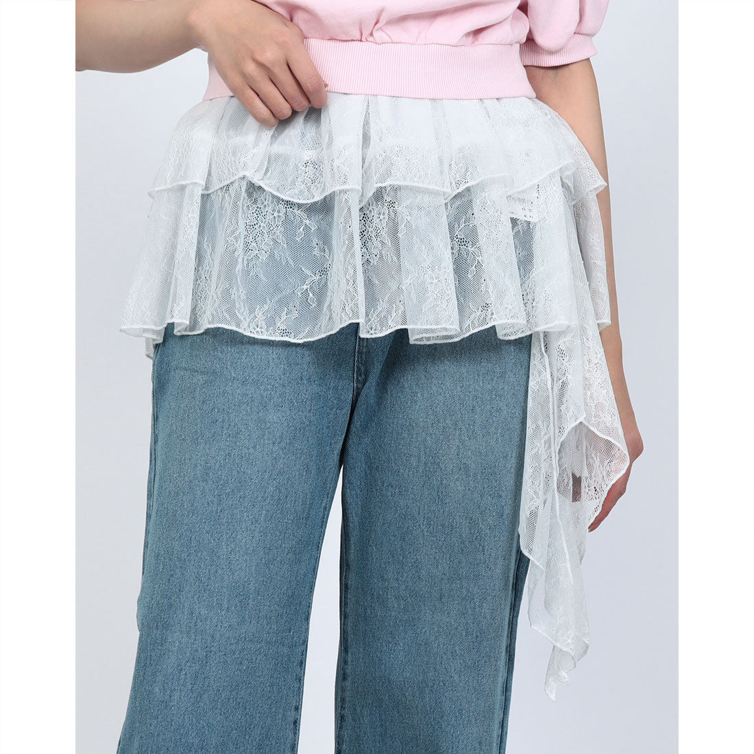 アルシーヴ archives レイヤードレースラッフルミニスカート （OFWH） OFWH