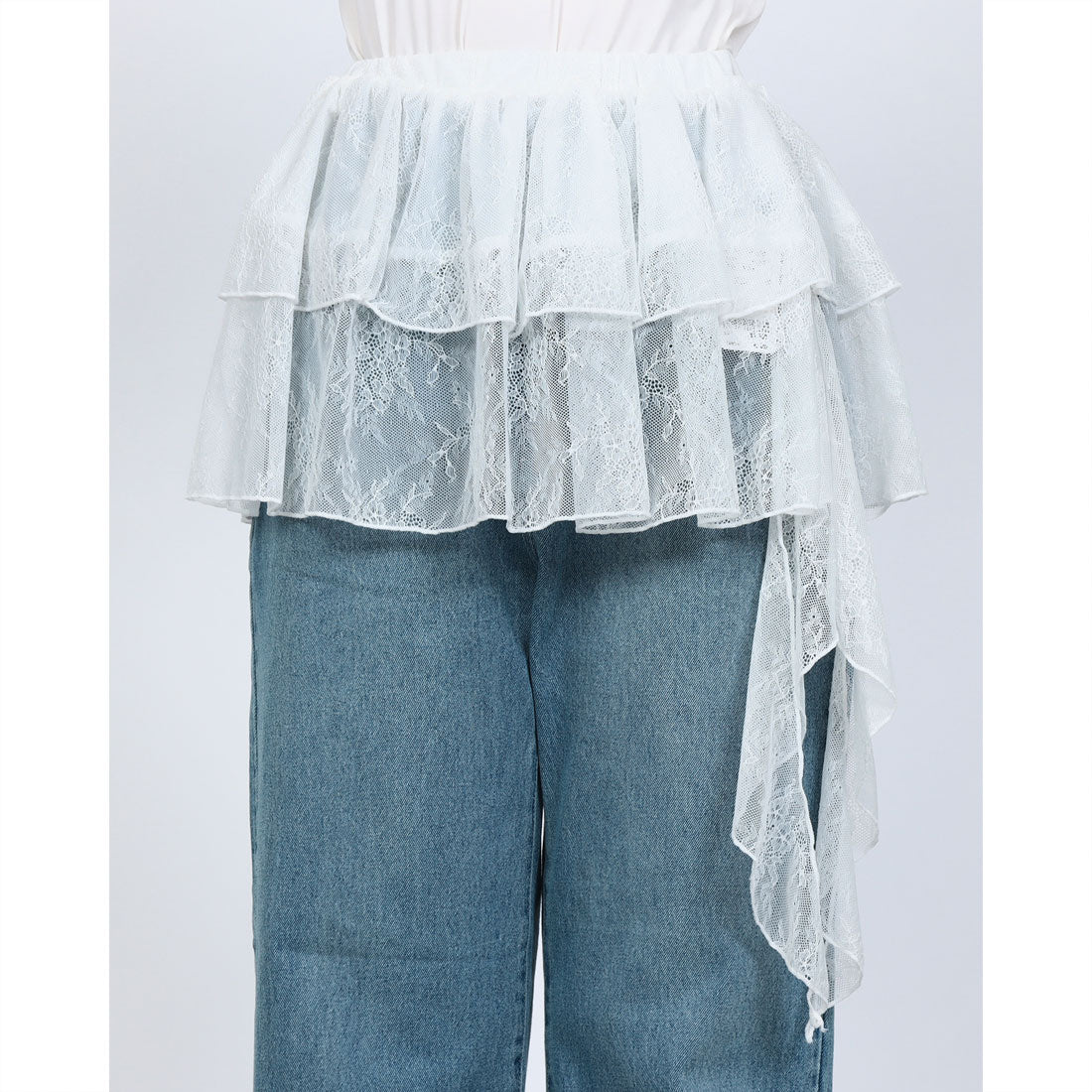 アルシーヴ archives レイヤードレースラッフルミニスカート （OFWH） OFWH