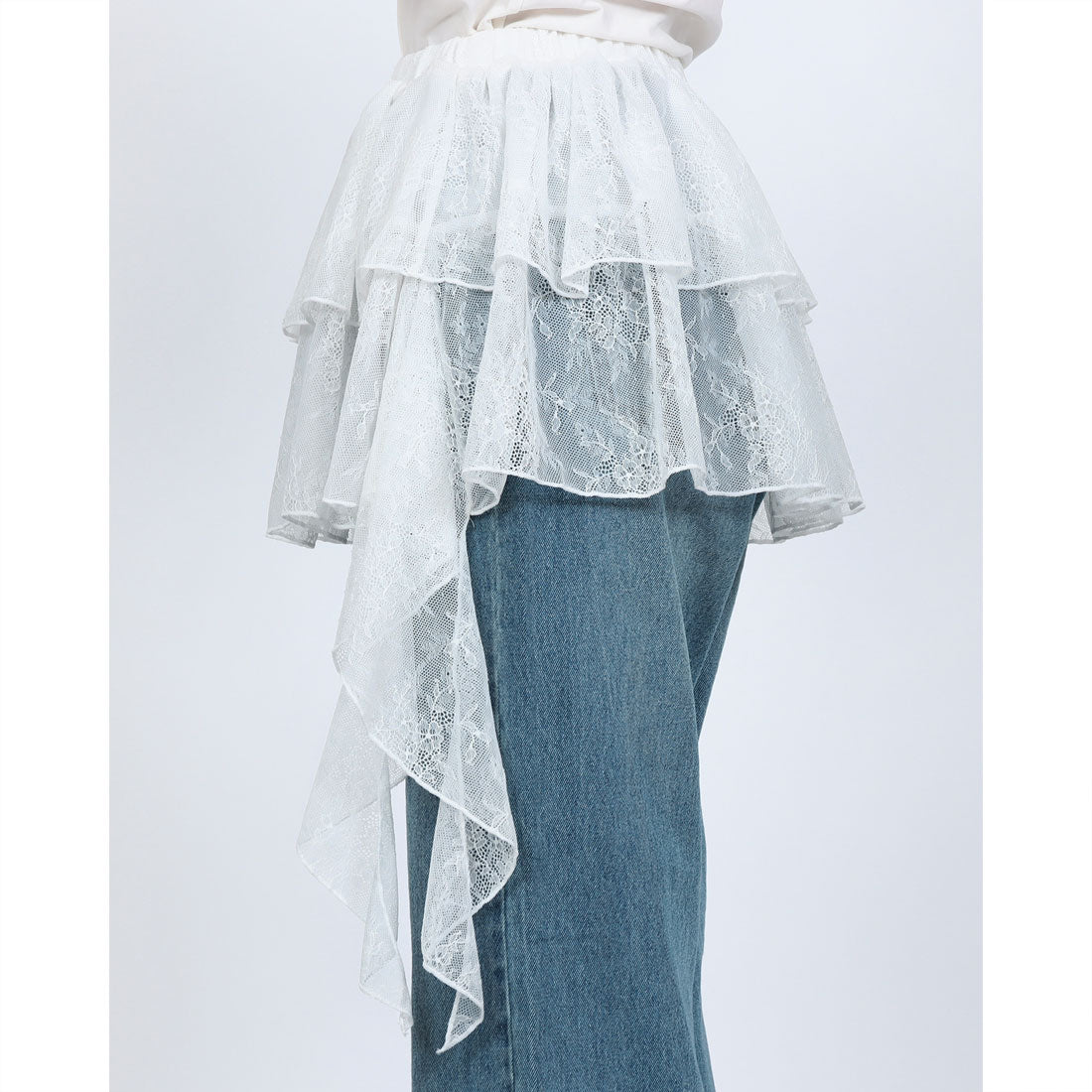 アルシーヴ archives レイヤードレースラッフルミニスカート （OFWH） OFWH