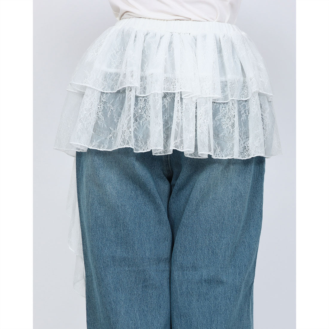 アルシーヴ archives レイヤードレースラッフルミニスカート （OFWH） OFWH