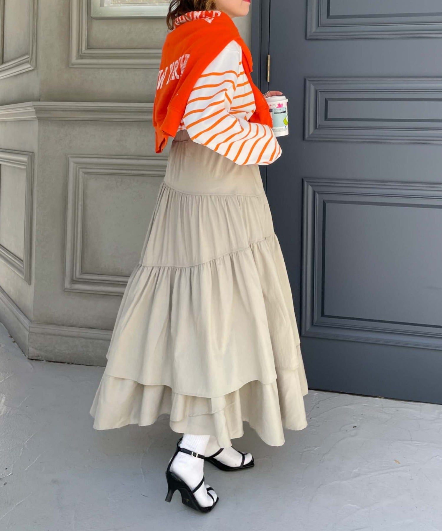 アルシーヴ archives a-Asymmetry Tiered Skirt