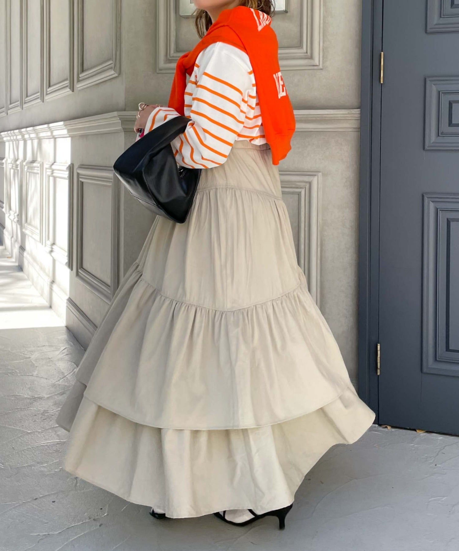 アルシーヴ archives a-Asymmetry Tiered Skirt