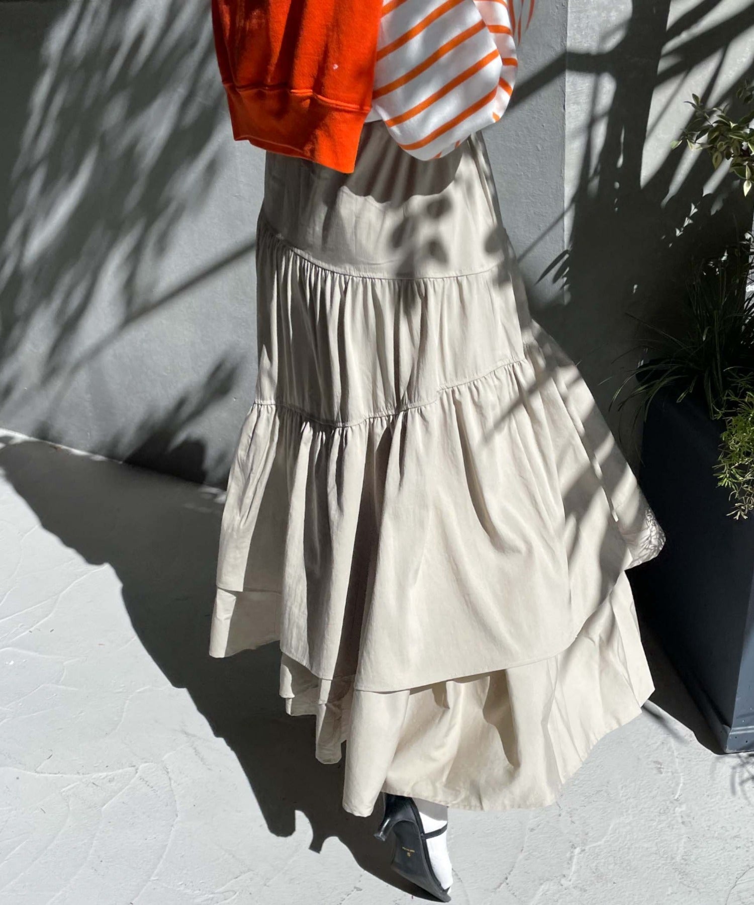 アルシーヴ archives a-Asymmetry Tiered Skirt