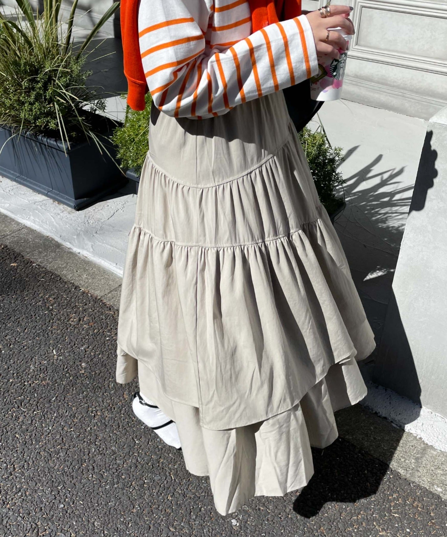 アルシーヴ archives a-Asymmetry Tiered Skirt