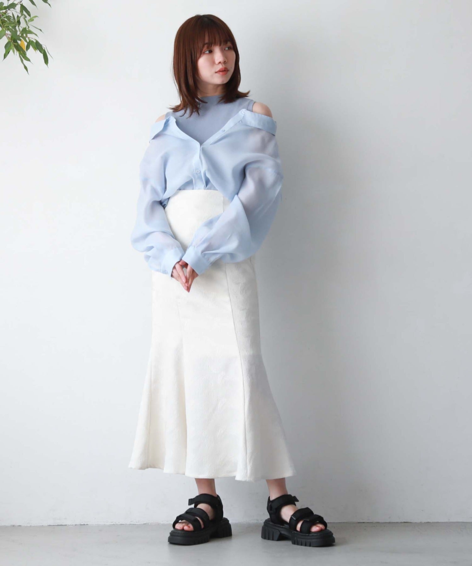 アルシーヴ archives マルチwayシアーシャツレイヤードTOPS