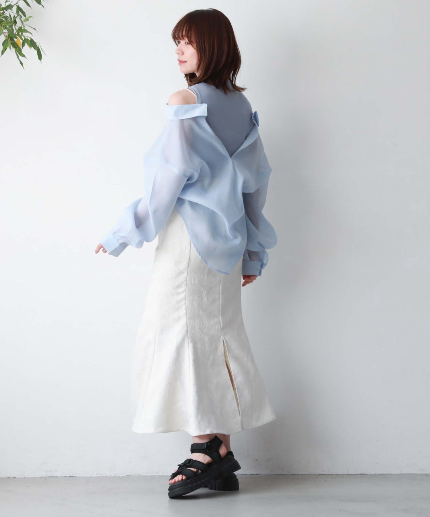アルシーヴ archives マルチwayシアーシャツレイヤードTOPS