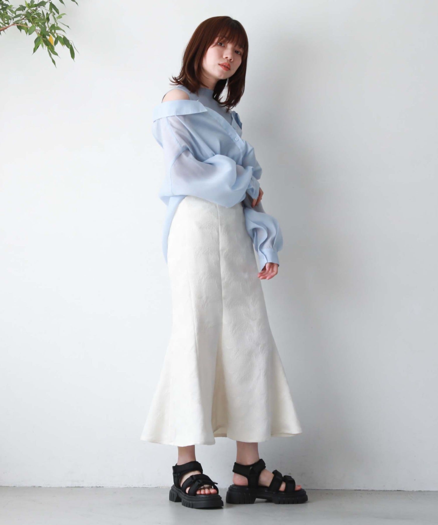 アルシーヴ archives マルチwayシアーシャツレイヤードTOPS