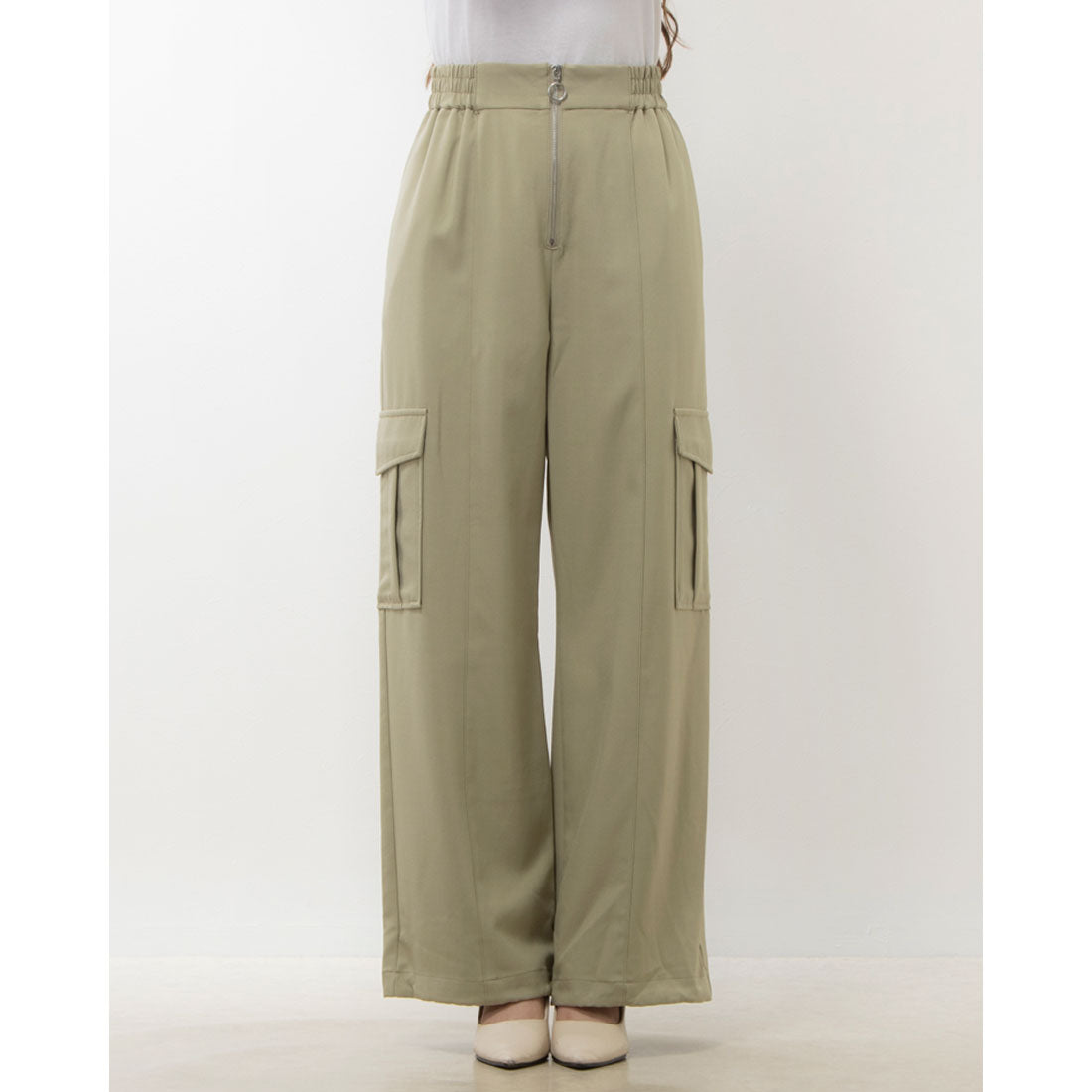アルシーヴ archives フロントZIPカーゴパンツ （GRN） GRN