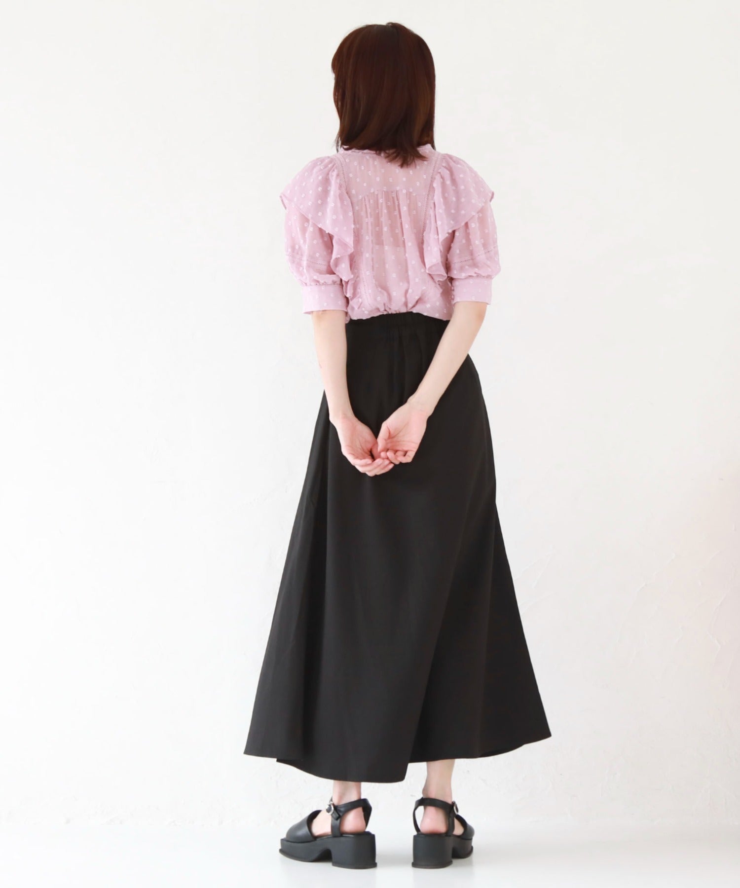 アルシーヴ archives ドビードットフリルブラウス