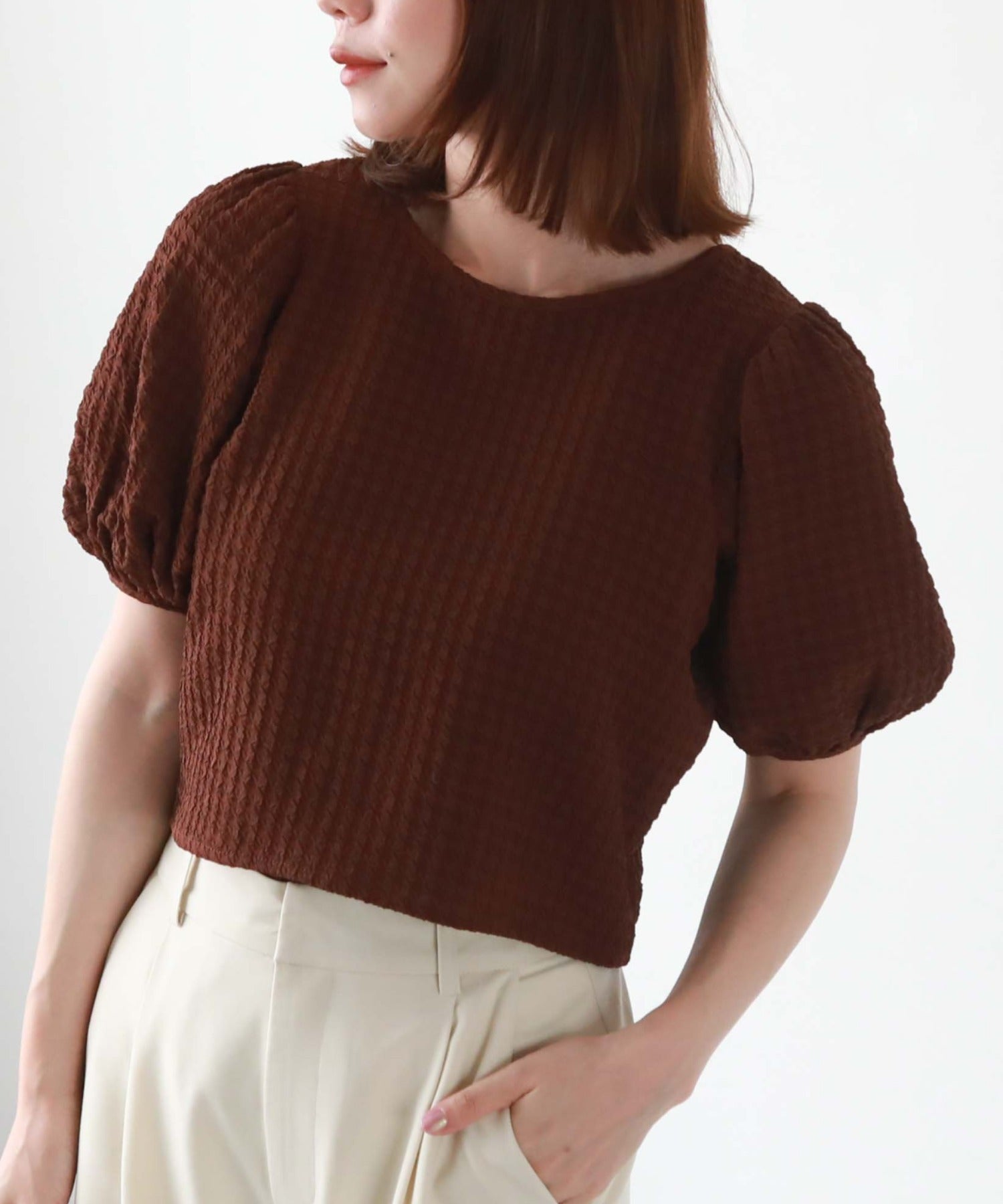 アルシーヴ archives フクレJQバックリボンTOPS （BRN） BRN