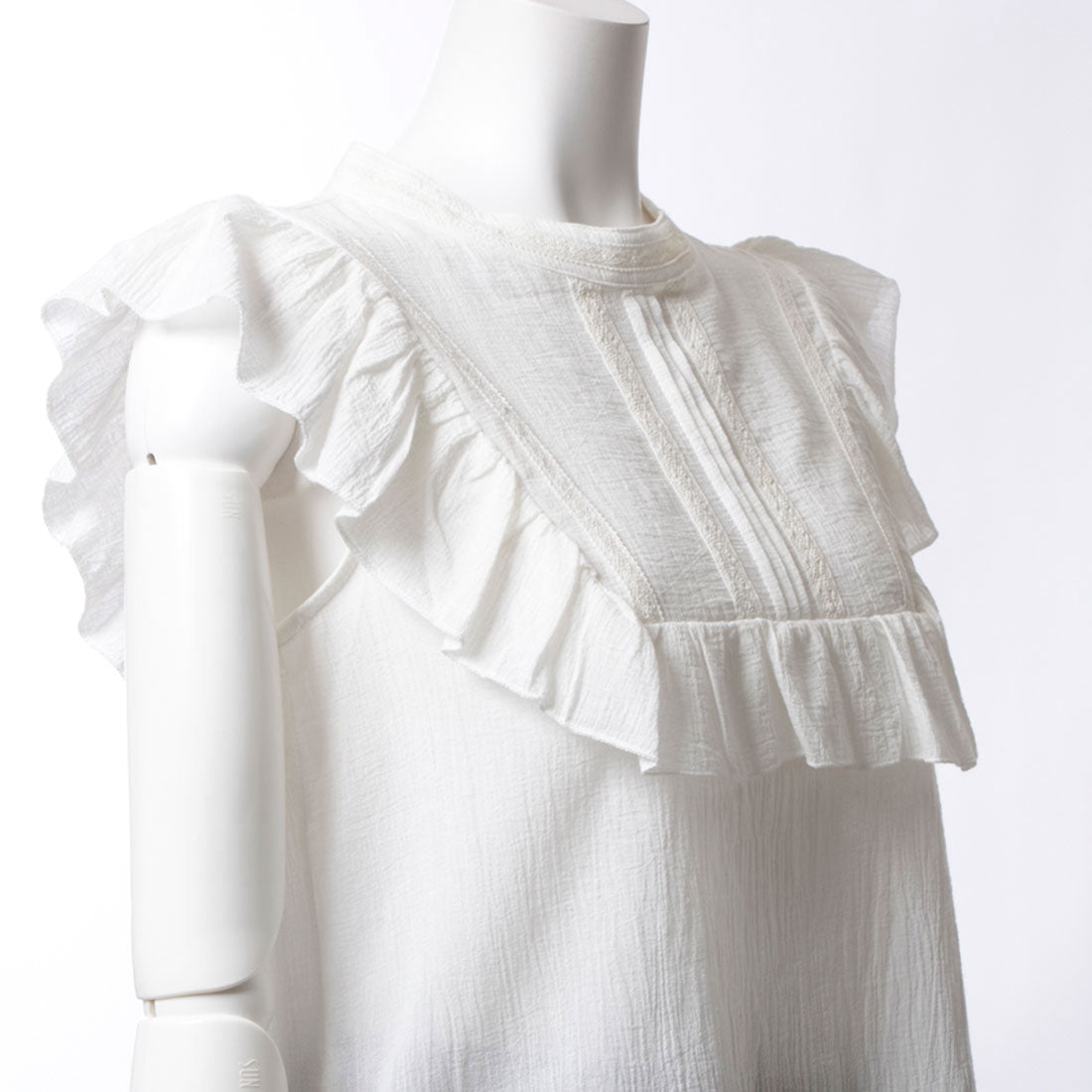 archives archives Cotton Yoryu Frill Blouse