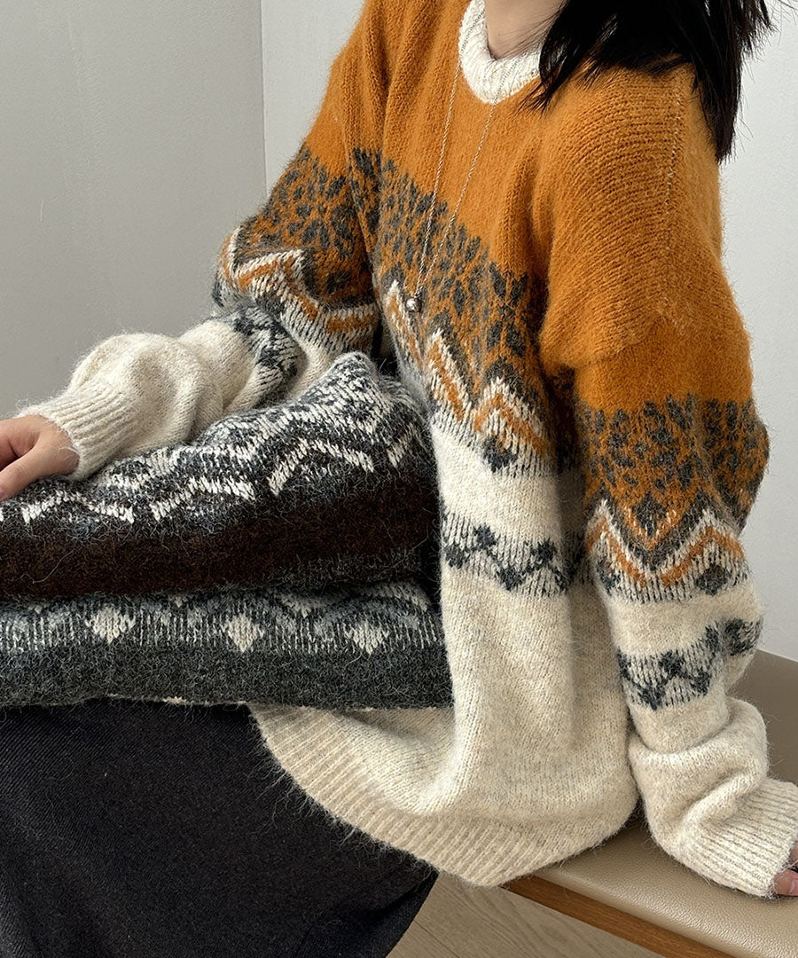 アルゴトウキョウ ARGO TOKYO Wool Blend Brushed Snow Flowers