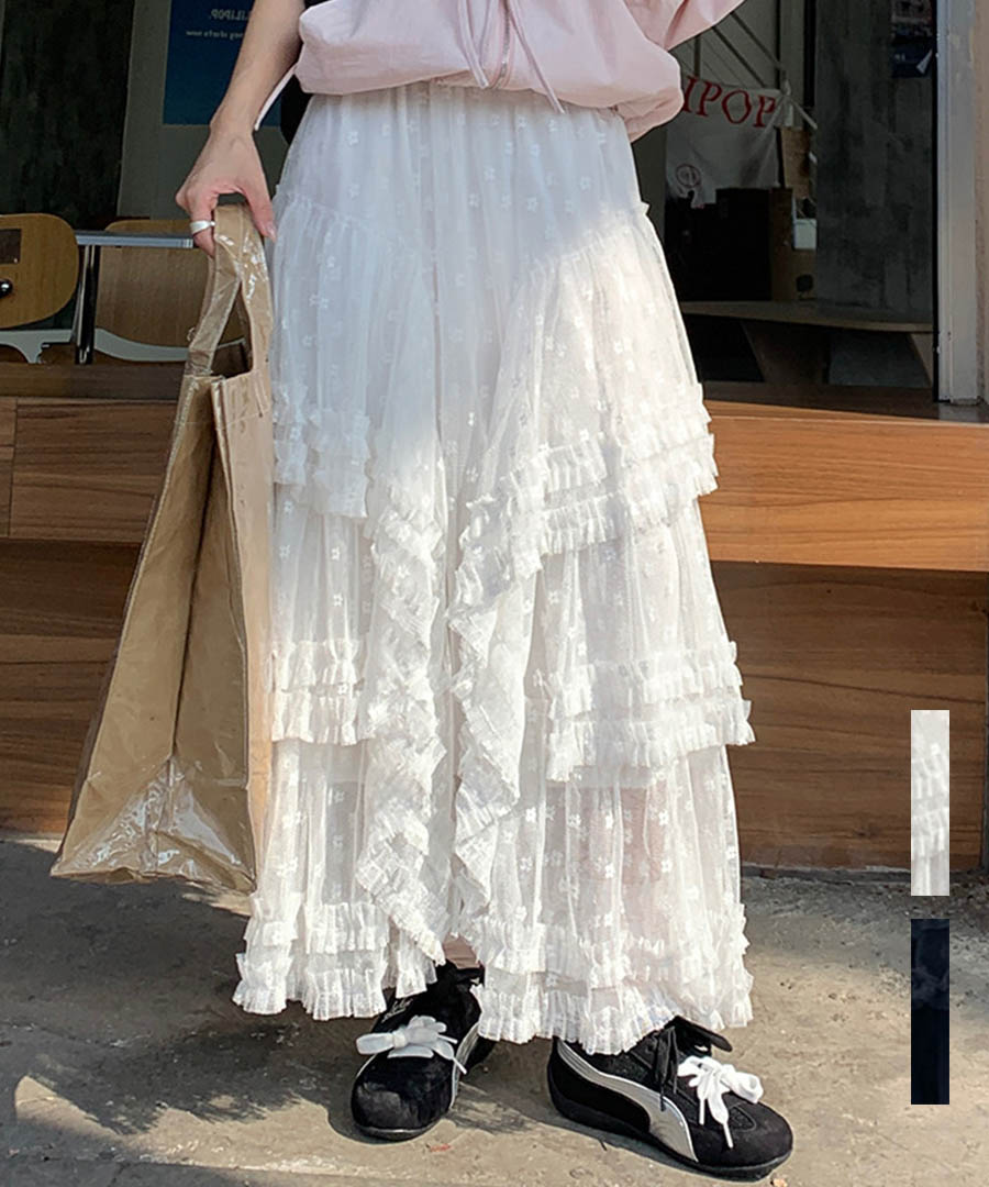 アルゴトウキョウ ARGO TOKYO Tulle Layed Long Skirt 222035 チュールレイヤードロングスカート （ホワイト） ホワイト