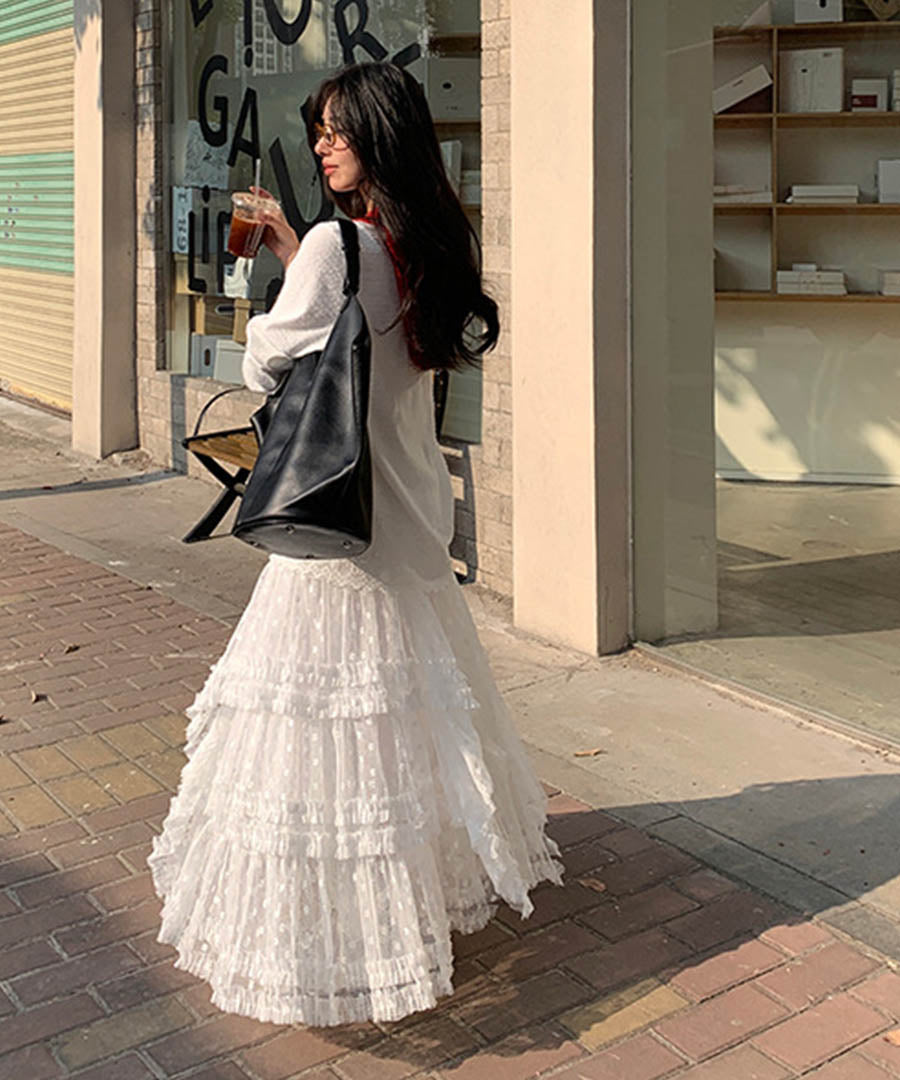 アルゴトウキョウ ARGO TOKYO Tulle Layed Long Skirt 222035 チュールレイヤードロングスカート （ホワイト） ホワイト