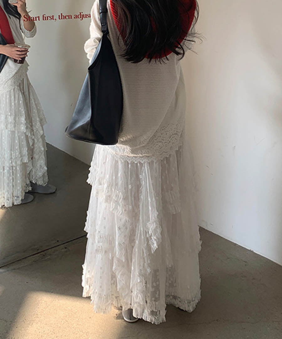 アルゴトウキョウ ARGO TOKYO Tulle Layed Long Skirt 222035 チュールレイヤードロングスカート （ホワイト） ホワイト