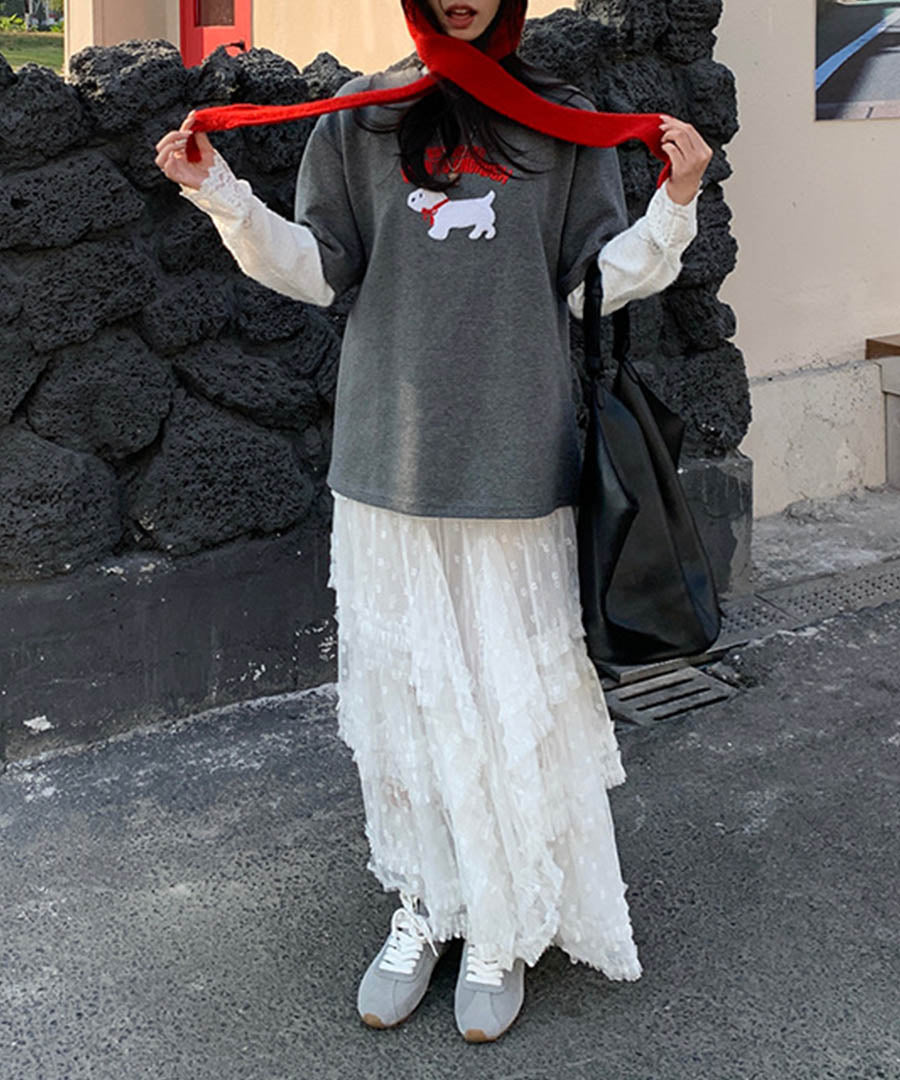 アルゴトウキョウ ARGO TOKYO Tulle Layed Long Skirt 222035 チュールレイヤードロングスカート （ホワイト） ホワイト