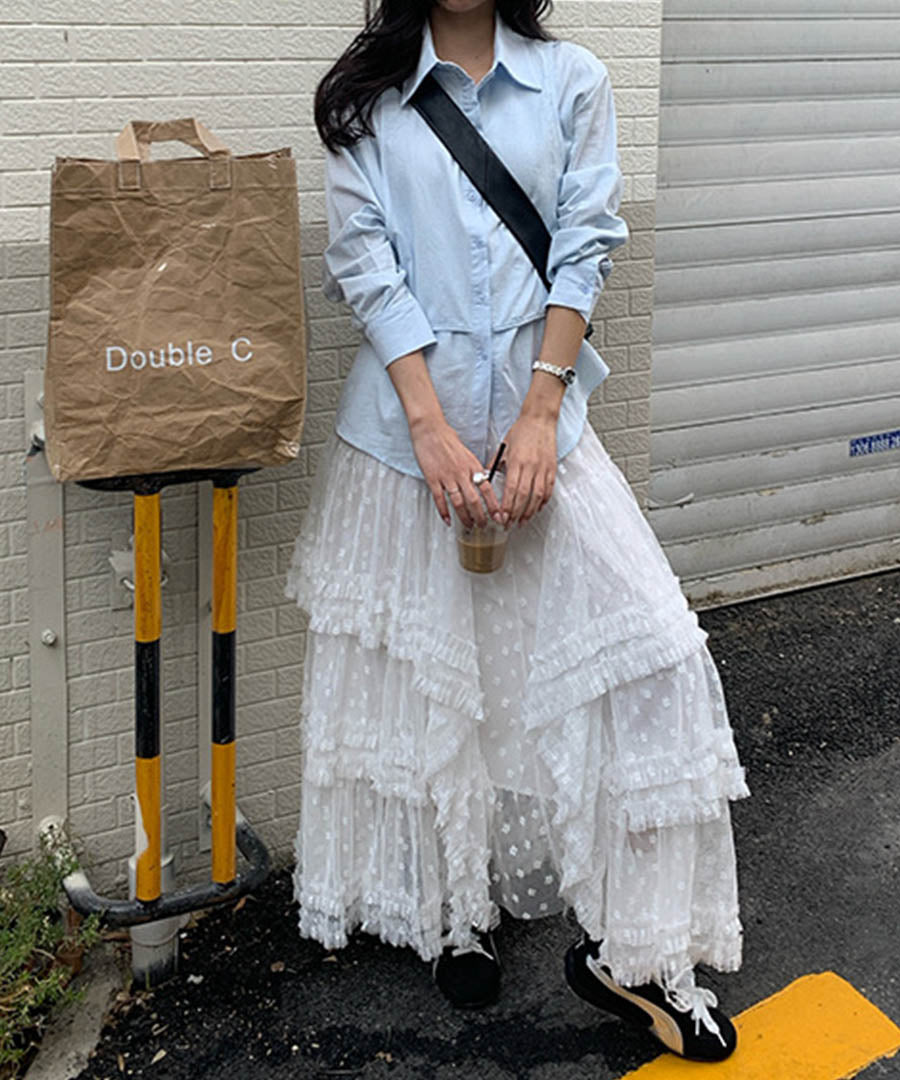 アルゴトウキョウ ARGO TOKYO Tulle Layed Long Skirt 222035 チュールレイヤードロングスカート （ホワイト） ホワイト