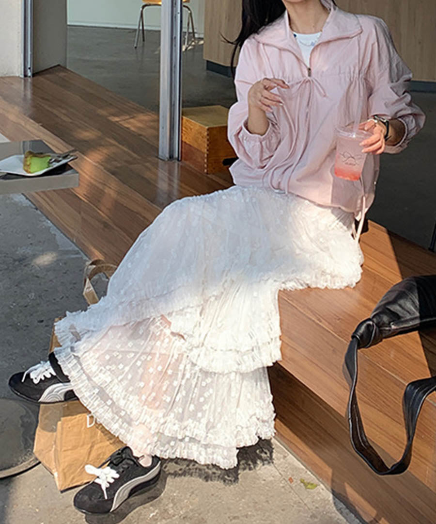 アルゴトウキョウ ARGO TOKYO Tulle Layed Long Skirt 222035 チュールレイヤードロングスカート （ホワイト） ホワイト