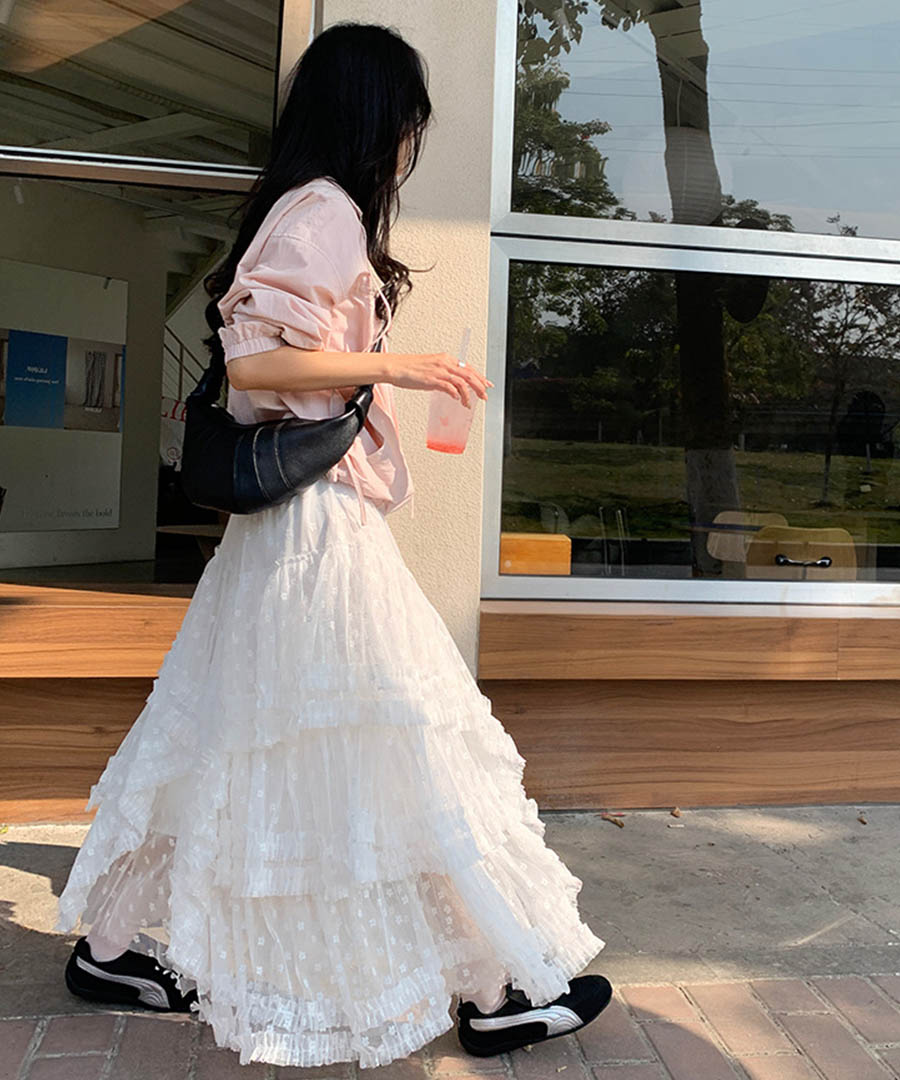 アルゴトウキョウ ARGO TOKYO Tulle Layed Long Skirt 222035 チュールレイヤードロングスカート （ホワイト） ホワイト