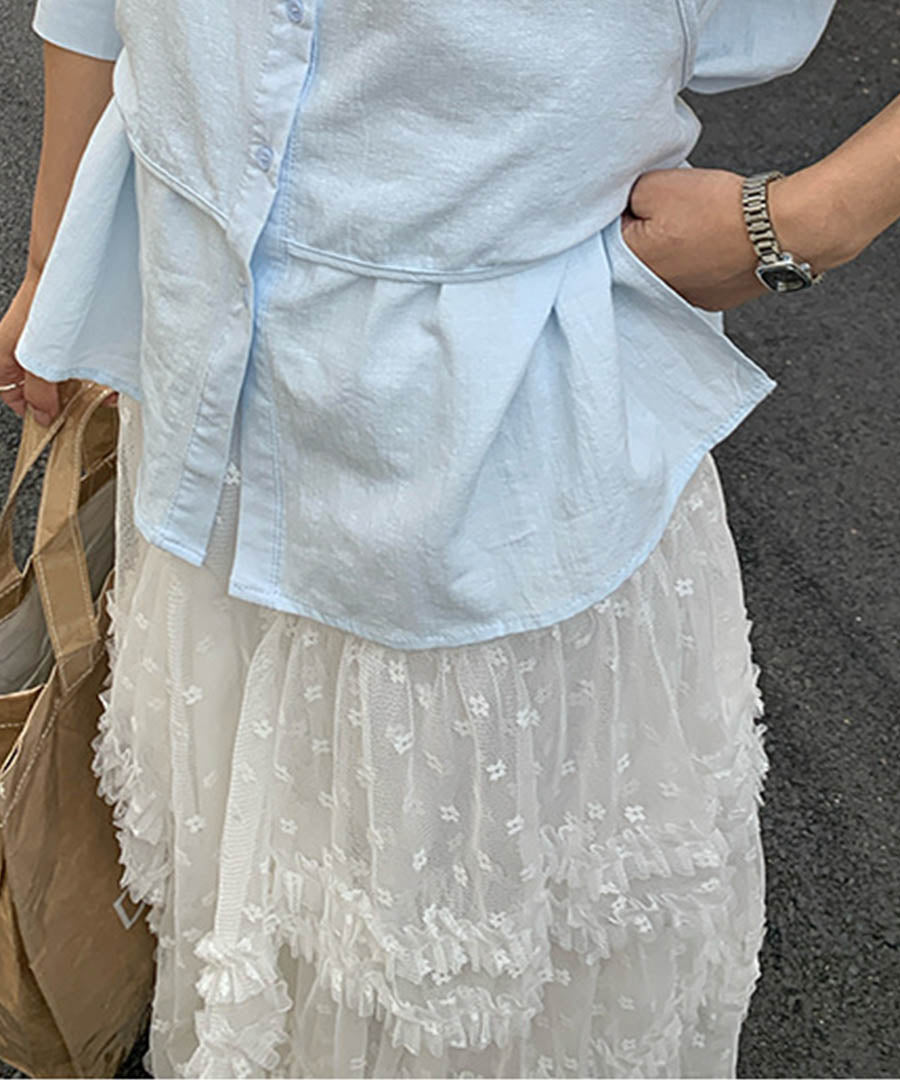 アルゴトウキョウ ARGO TOKYO Tulle Layed Long Skirt 222035 チュールレイヤードロングスカート （ホワイト） ホワイト
