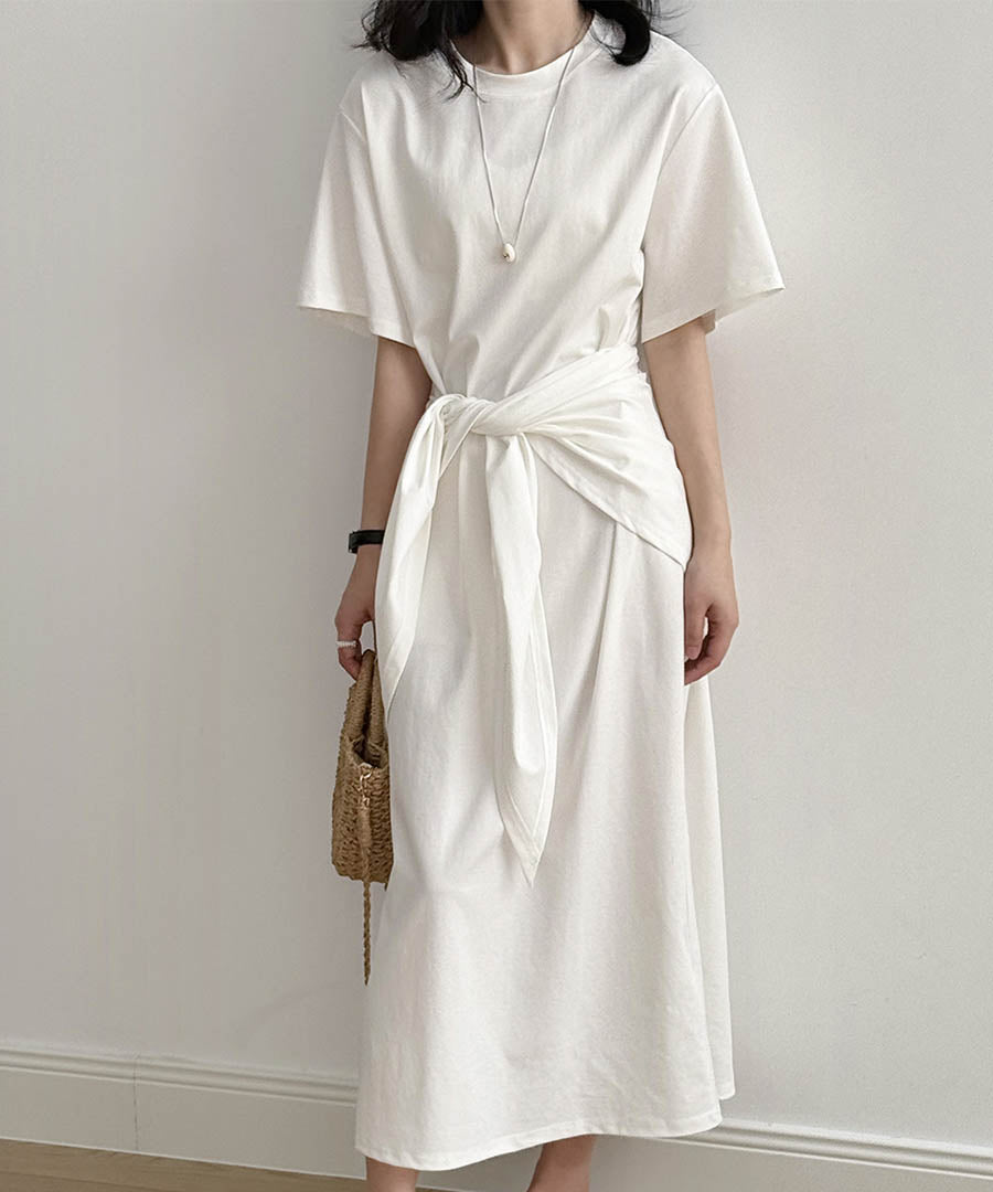 アルゴトウキョウ ARGO TOKYO 2WAY Crew-neck CutSew Onepiece 29102 2ウエイクルーネックカットソーワンピース カットワンピース カットソーワンピ マキシワンピース （ホワイト） ホワイト