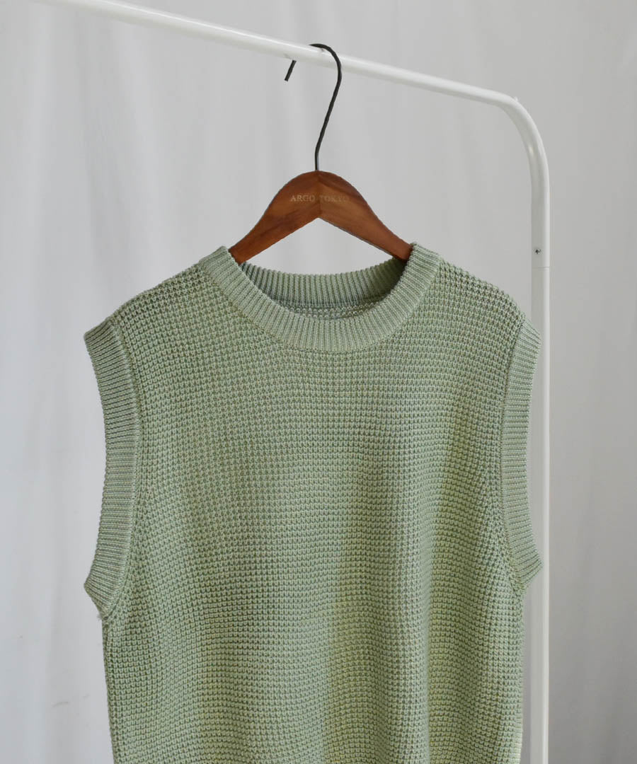 ARGO TOKYO Waffler Knit Vest 25065 Waffle knit vest