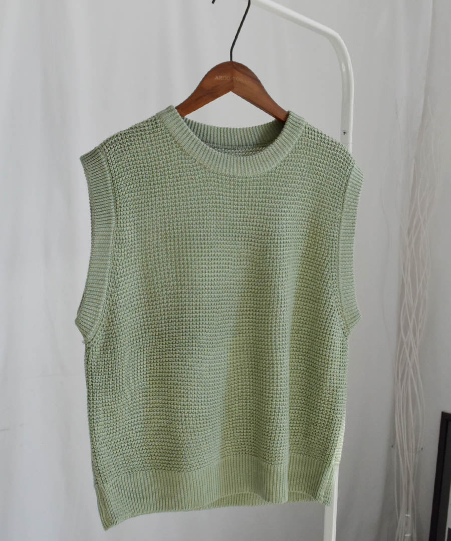 ARGO TOKYO Waffler Knit Vest 25065 Waffle knit vest