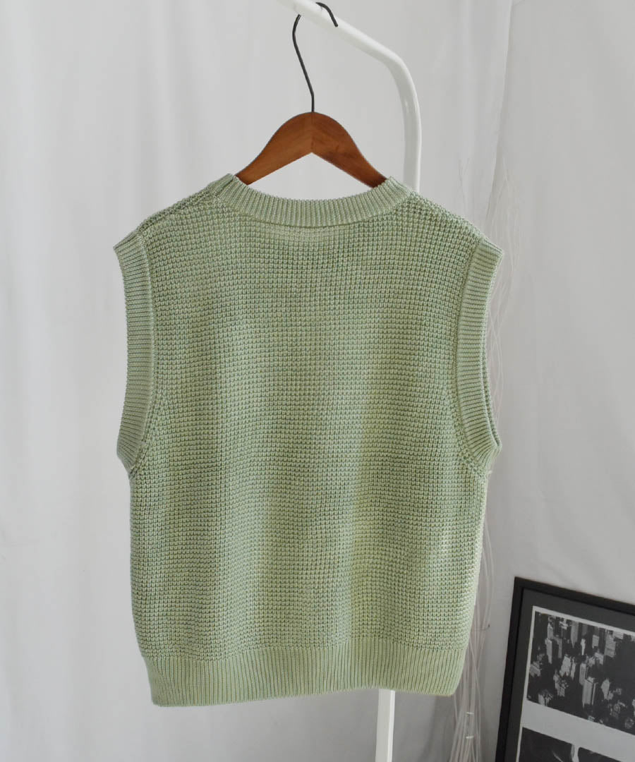 ARGO TOKYO Waffler Knit Vest 25065 Waffle knit vest