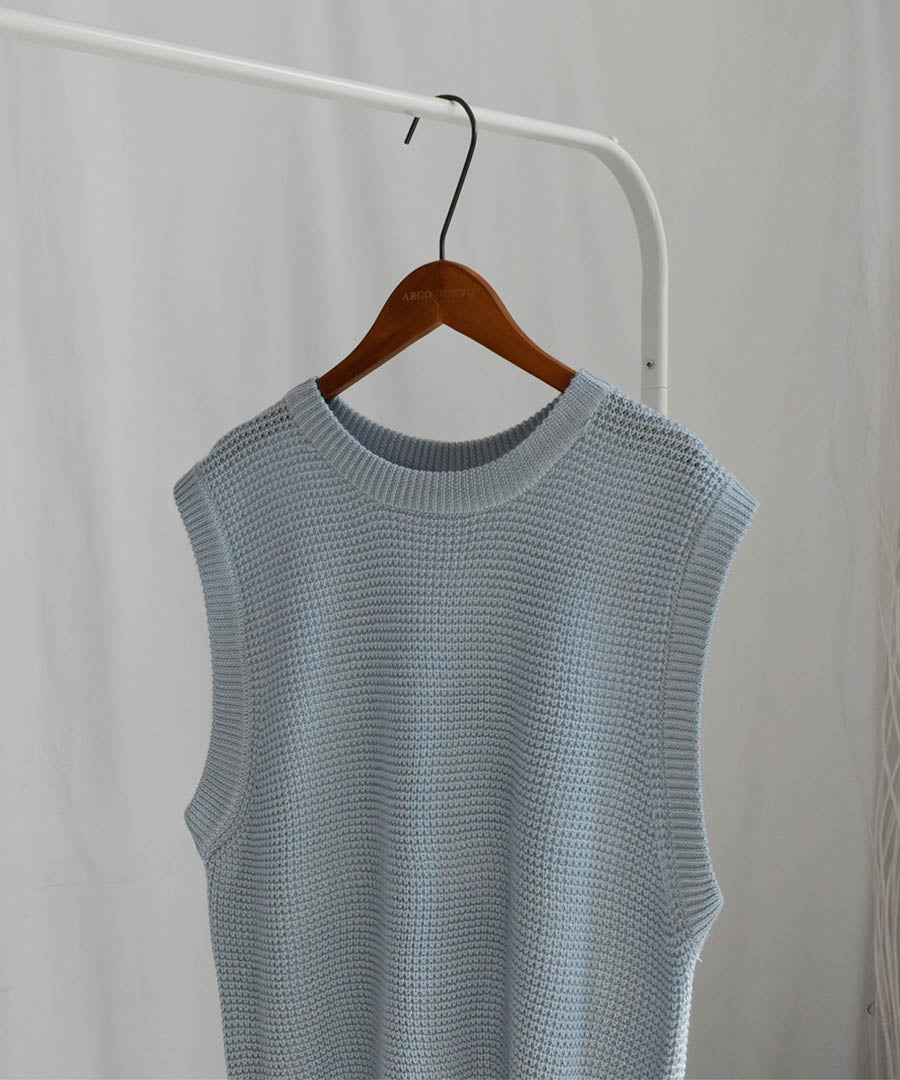 ARGO TOKYO Waffler Knit Vest 25065 Waffle knit vest
