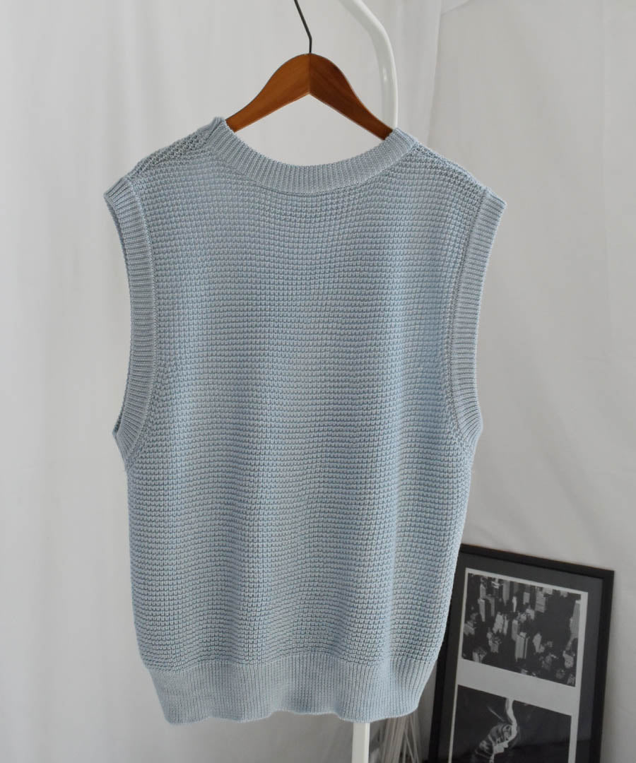 ARGO TOKYO Waffler Knit Vest 25065 Waffle knit vest