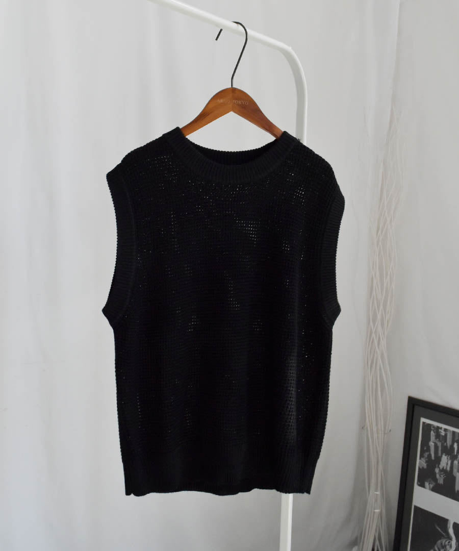 ARGO TOKYO Waffler Knit Vest 25065 Waffle knit vest